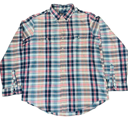 Polo by RL Multi box check Large  Chest 25”