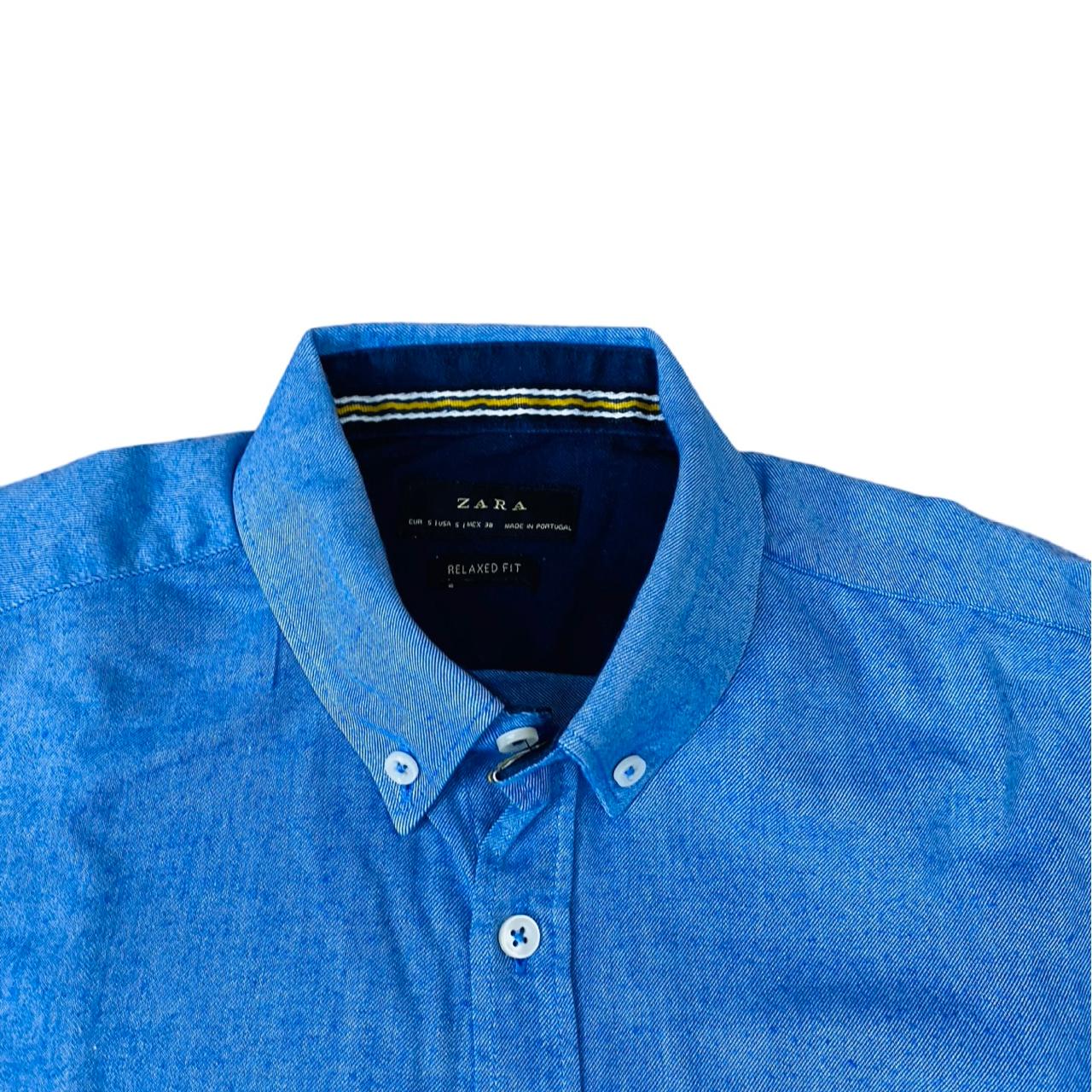 Zara Blue button down Small  Chest 19”