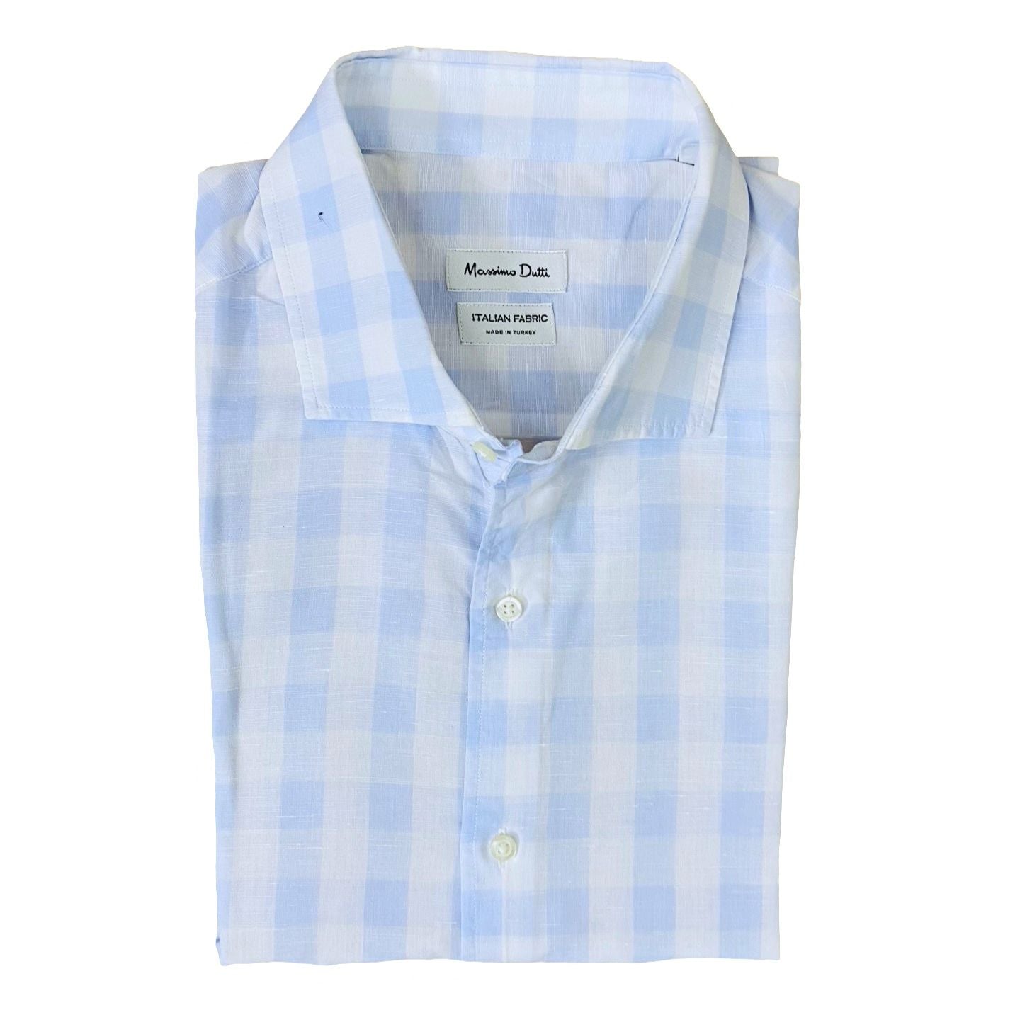 Mossimo Dutti Sky blue box check  Large   Chest 25”