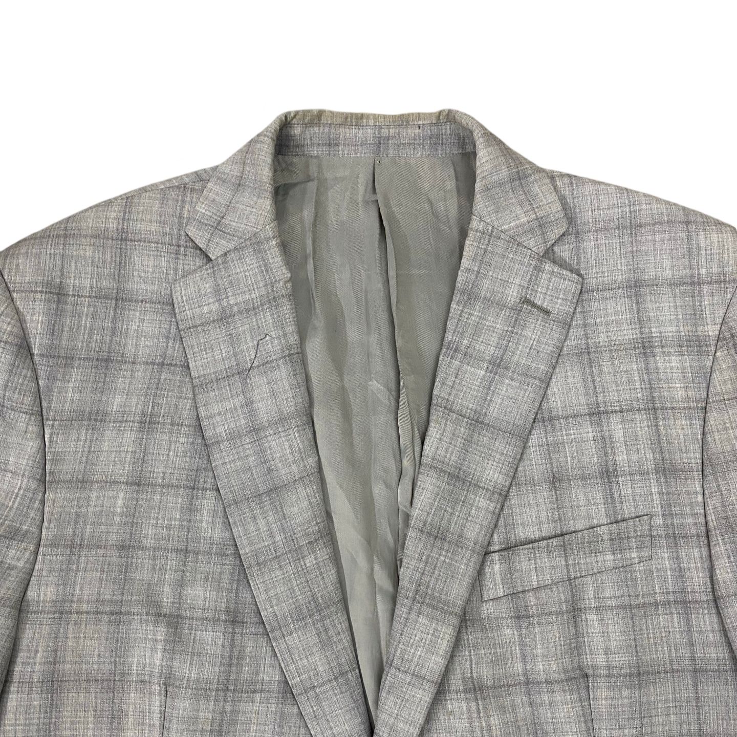 Calvin Klein Light grey Checkered Blazer [Chest 21.5”]