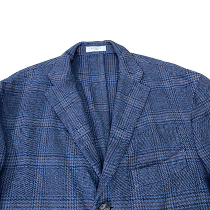 Boglioli Navy blue checkered Blazer [Chest 21”]