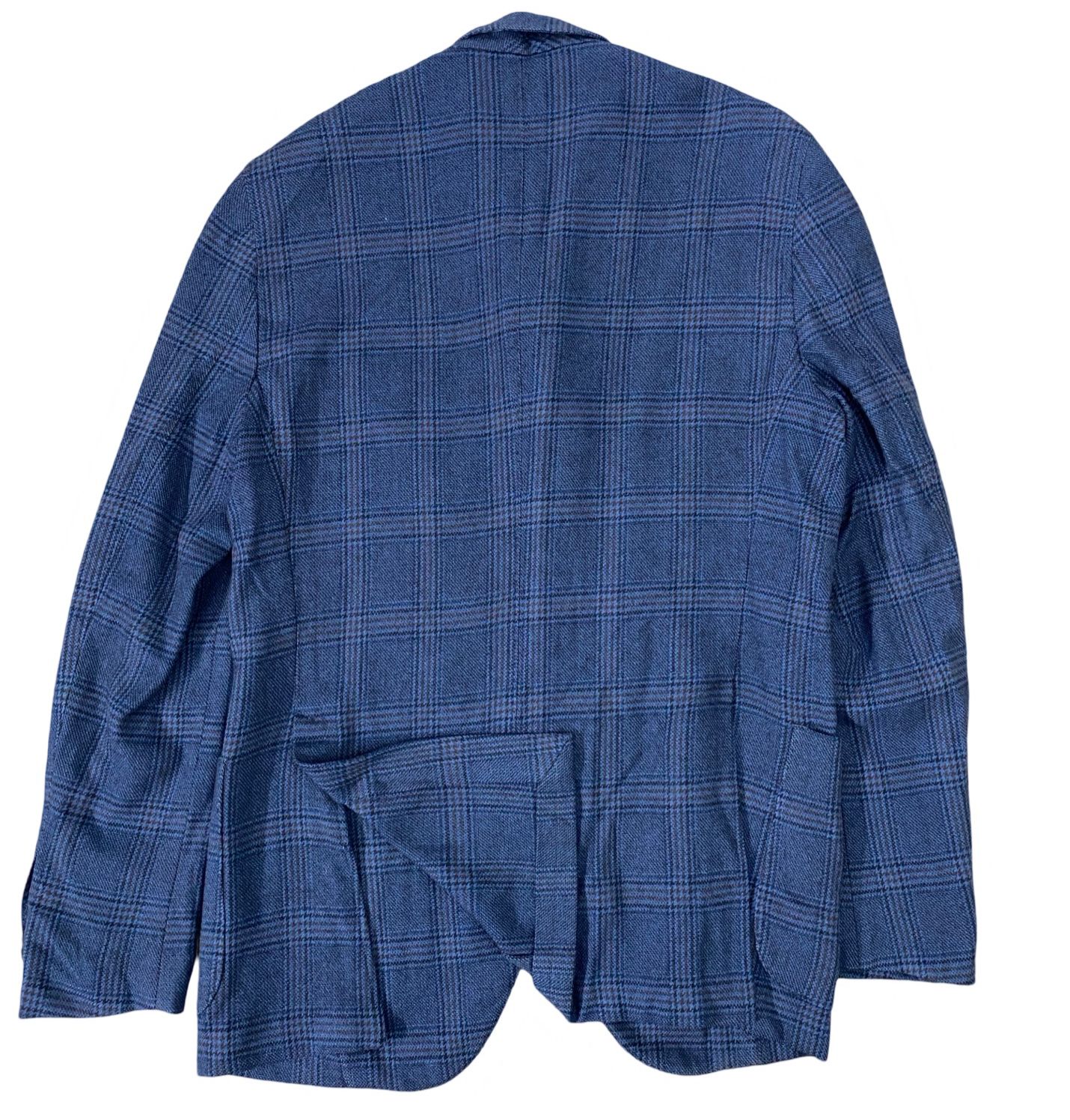 Boglioli Navy blue checkered Blazer [Chest 21”]