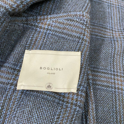 Boglioli Navy blue checkered Blazer [Chest 21”]