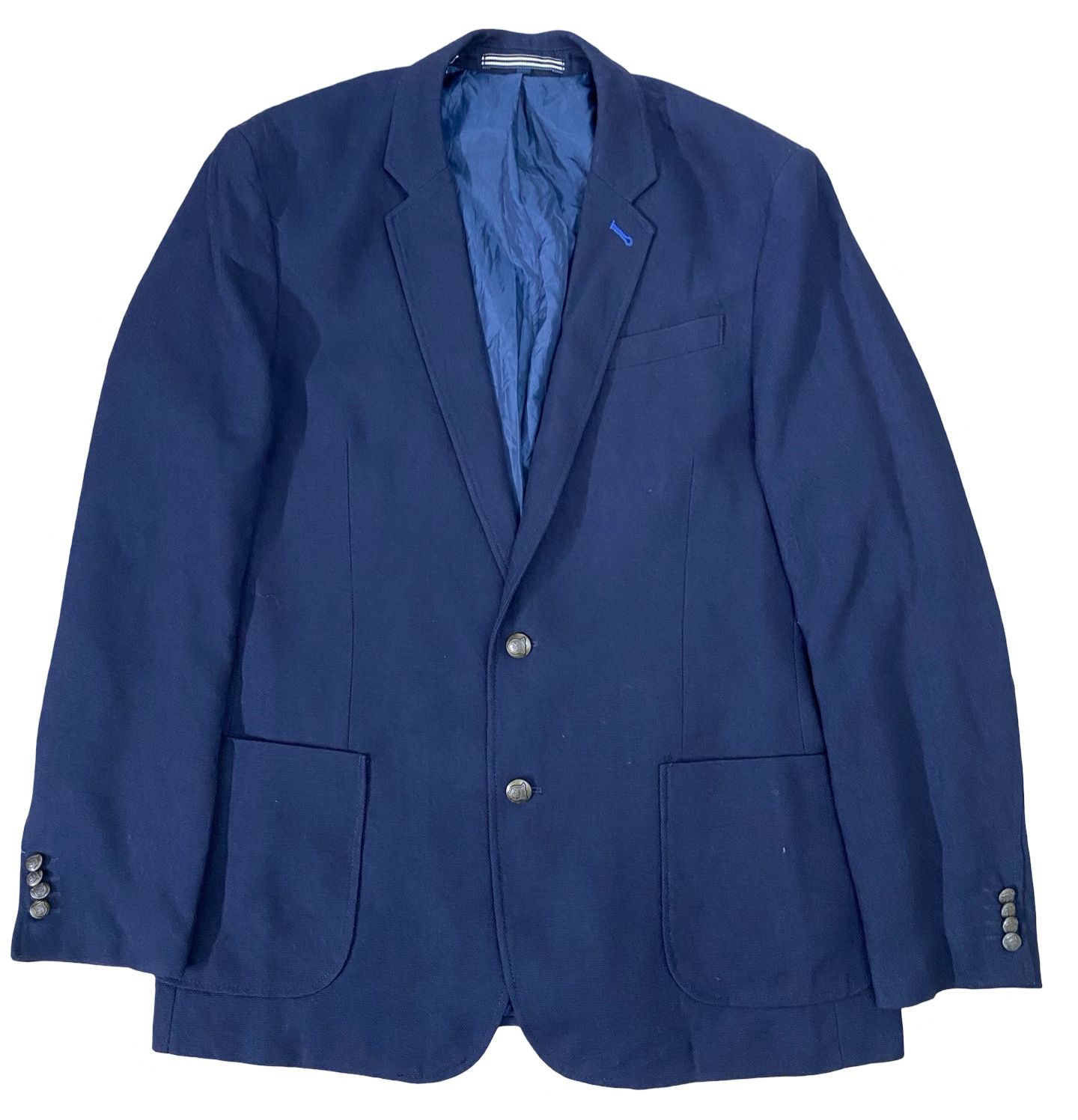 Hampton republic Navy Blue Texture Blazer [Chest 23”]