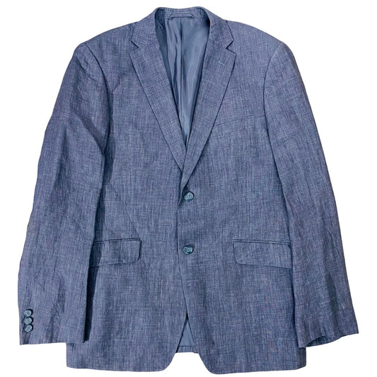 We - Grey self textured Blazer 100% Linen [Chest 22.5”]