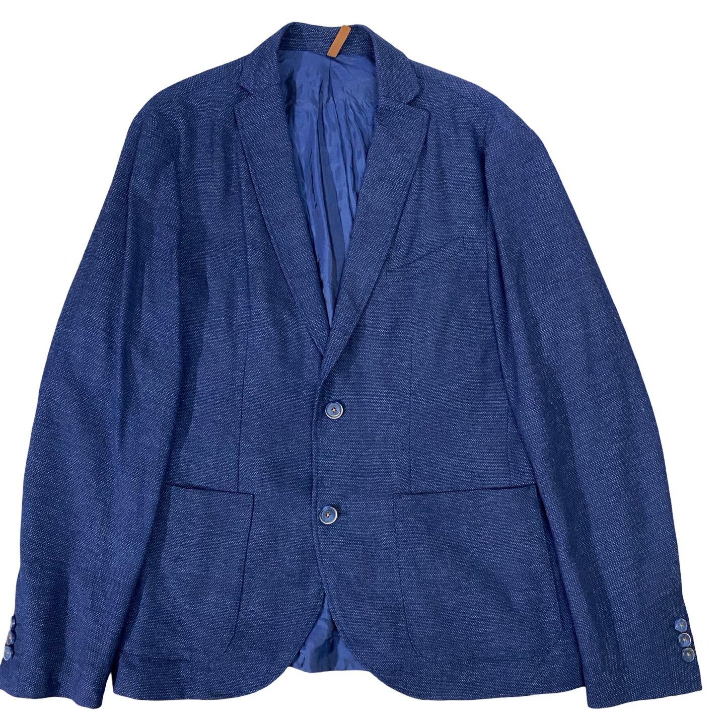 Devred Navy blue Texture Slim Fit Blazer [Chest 21”]