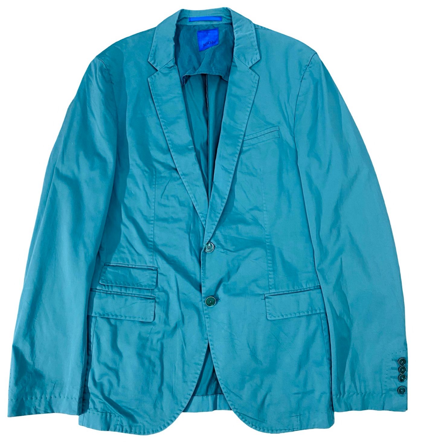 Joop - Aqua Blue Cotton Blazer  [Chest 20.5”]