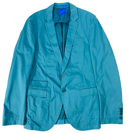 Joop - Aqua Blue Cotton Blazer  [Chest 20.5”]