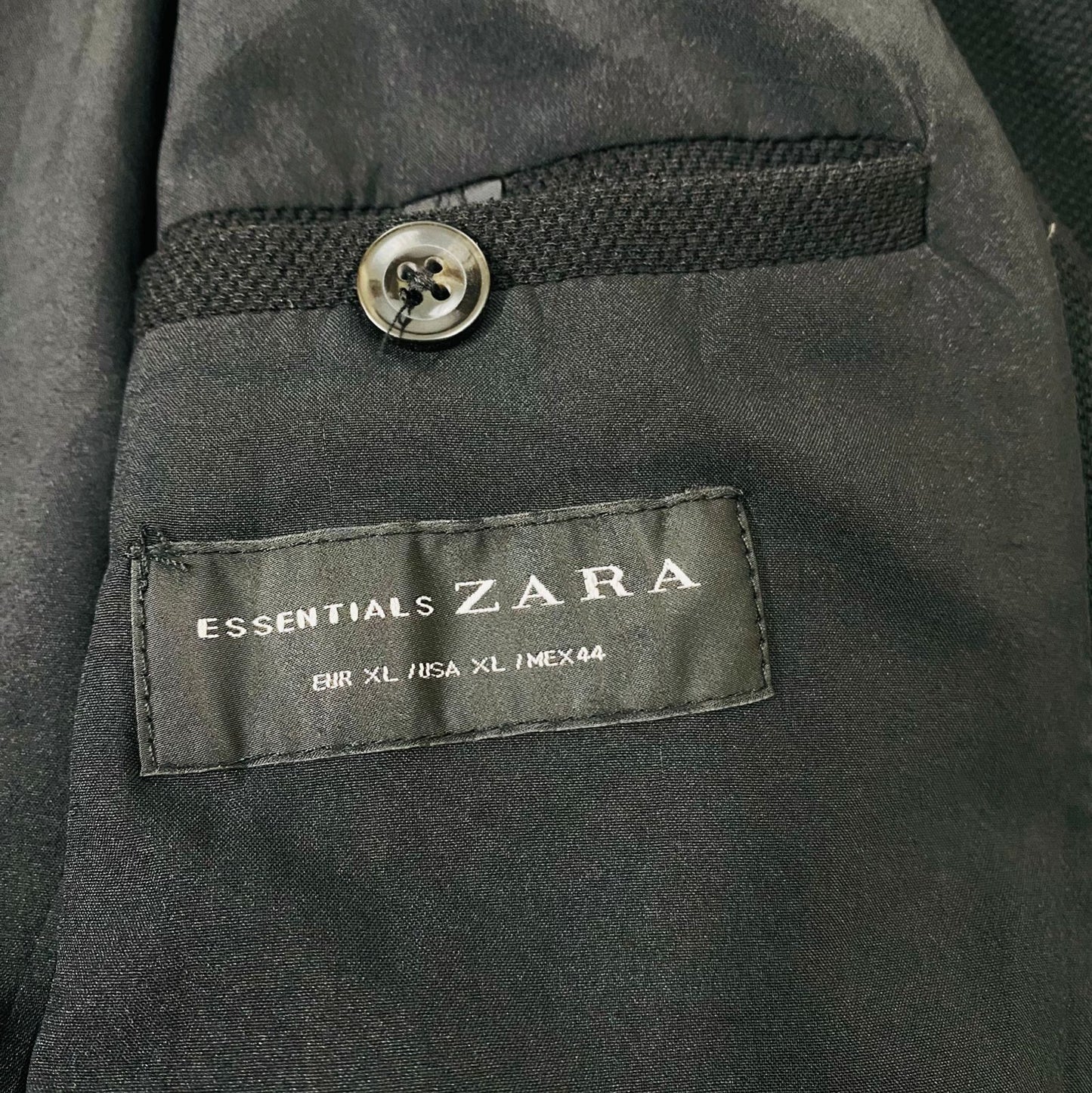 Zara - Black Polyester Blazer [Chest 21”]