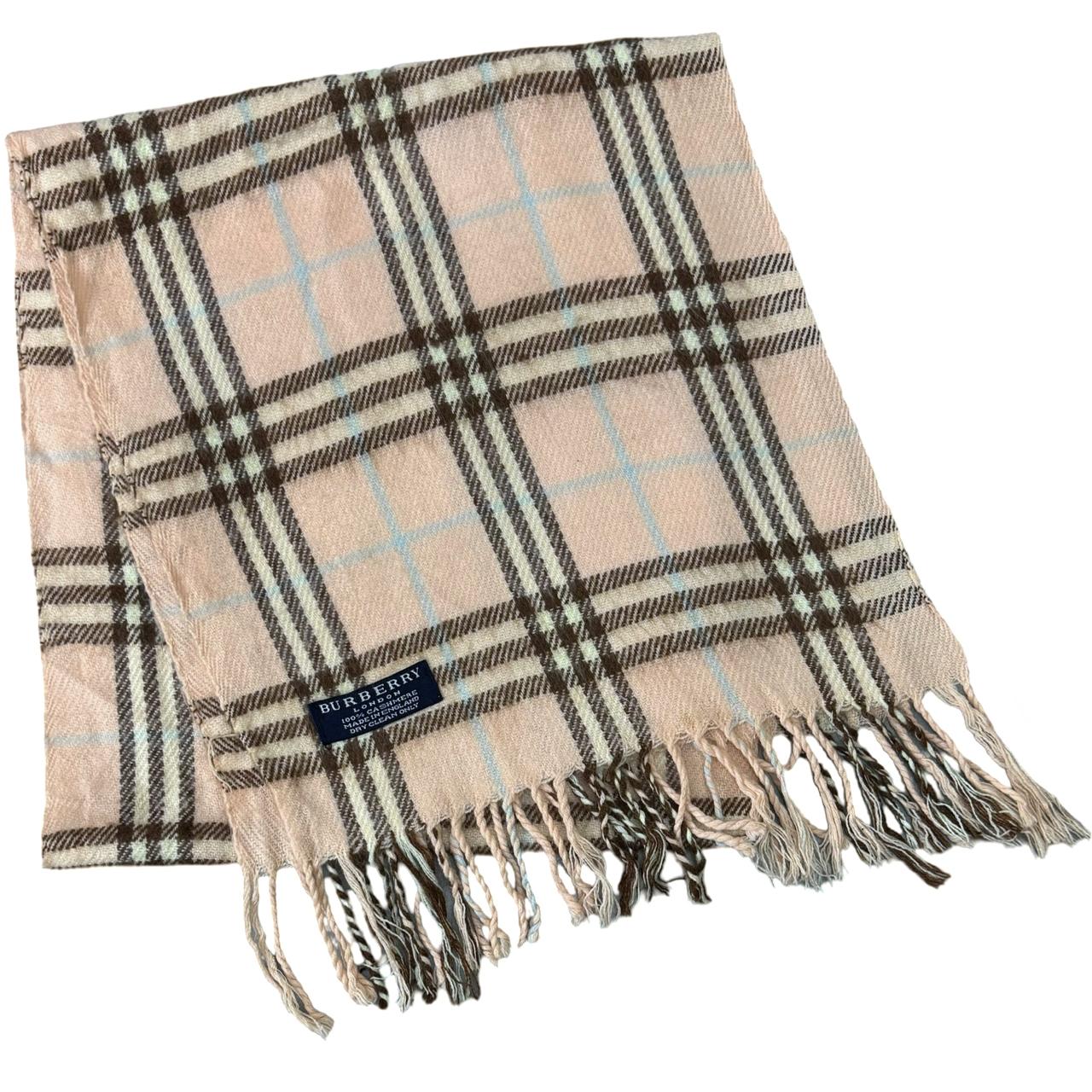 Burberry Soft Pink Check Scarf | 100% Cashmere (0061)