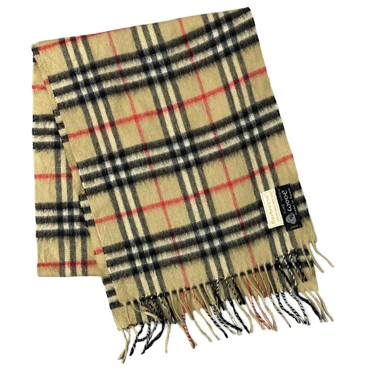 Burberry Beige Nova Check Wool Scarf (0067)