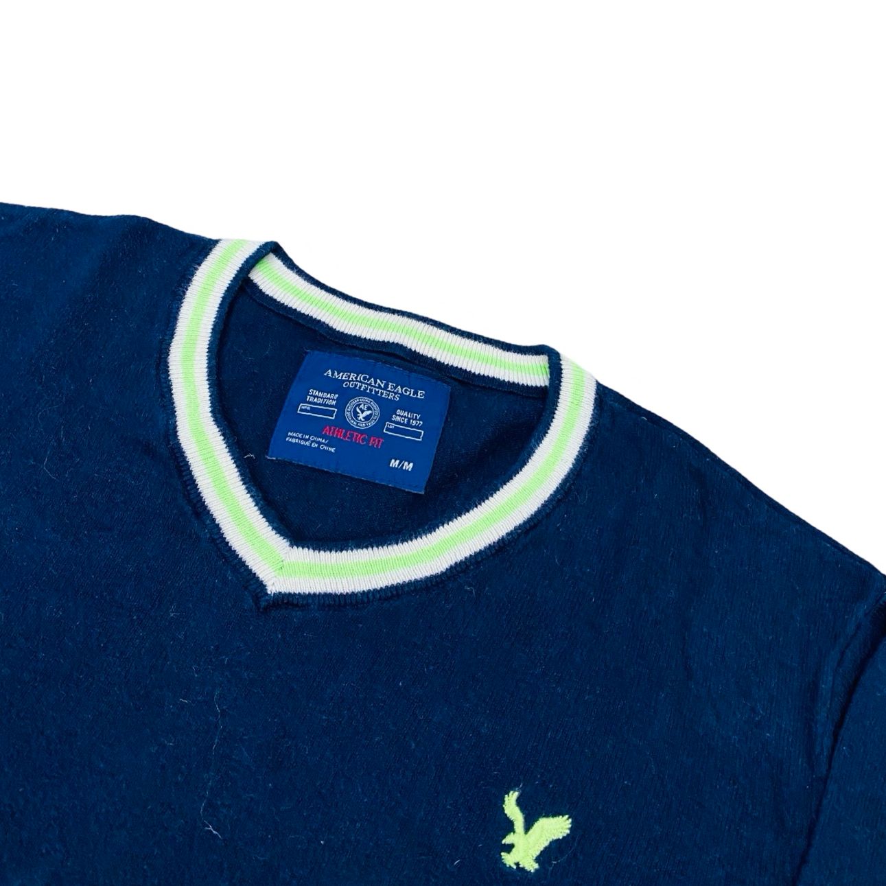 American Eagle Navy Blue Athletic Knit Sweater | Medium