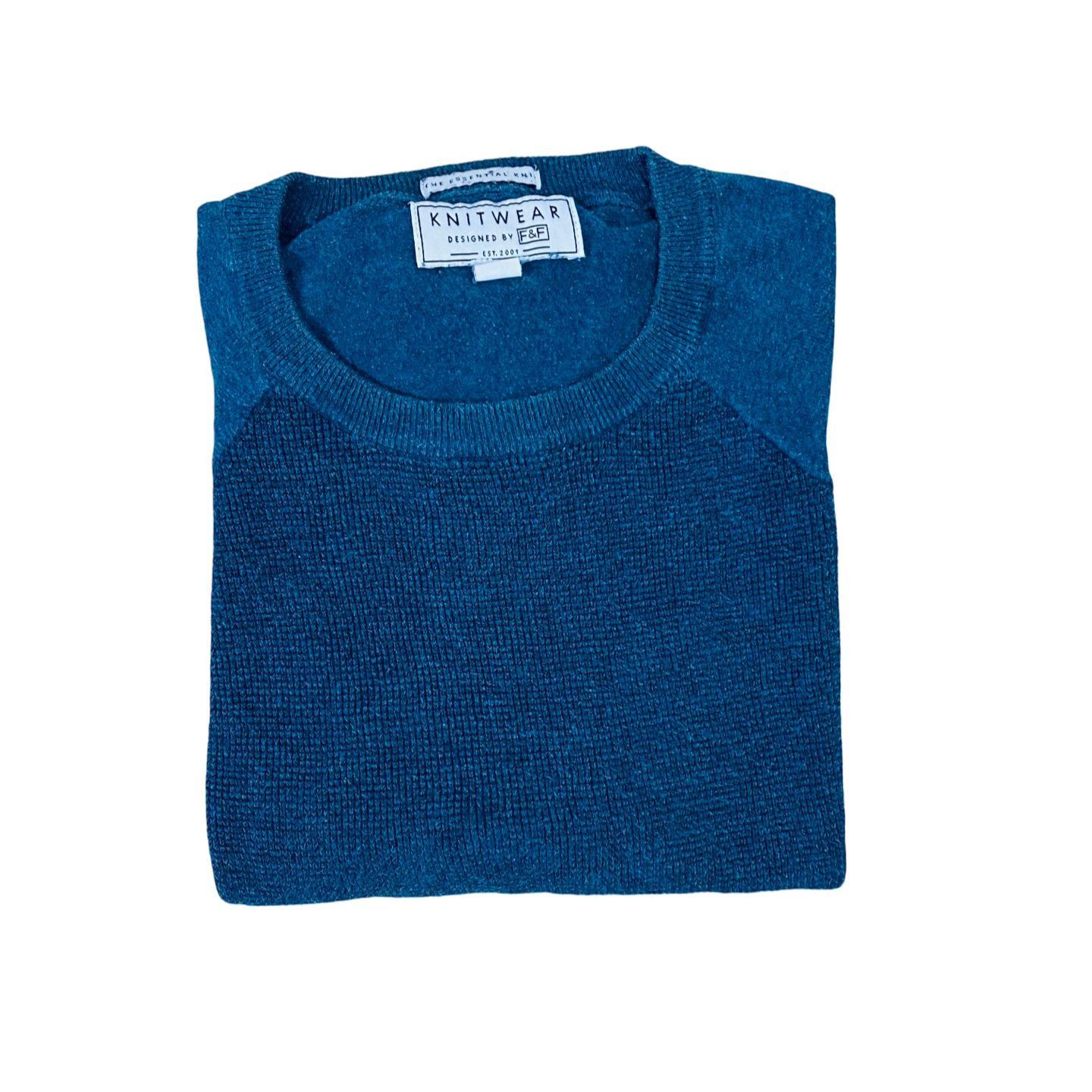 F&F Knitwear Textured Navy Blue Sweater | Large