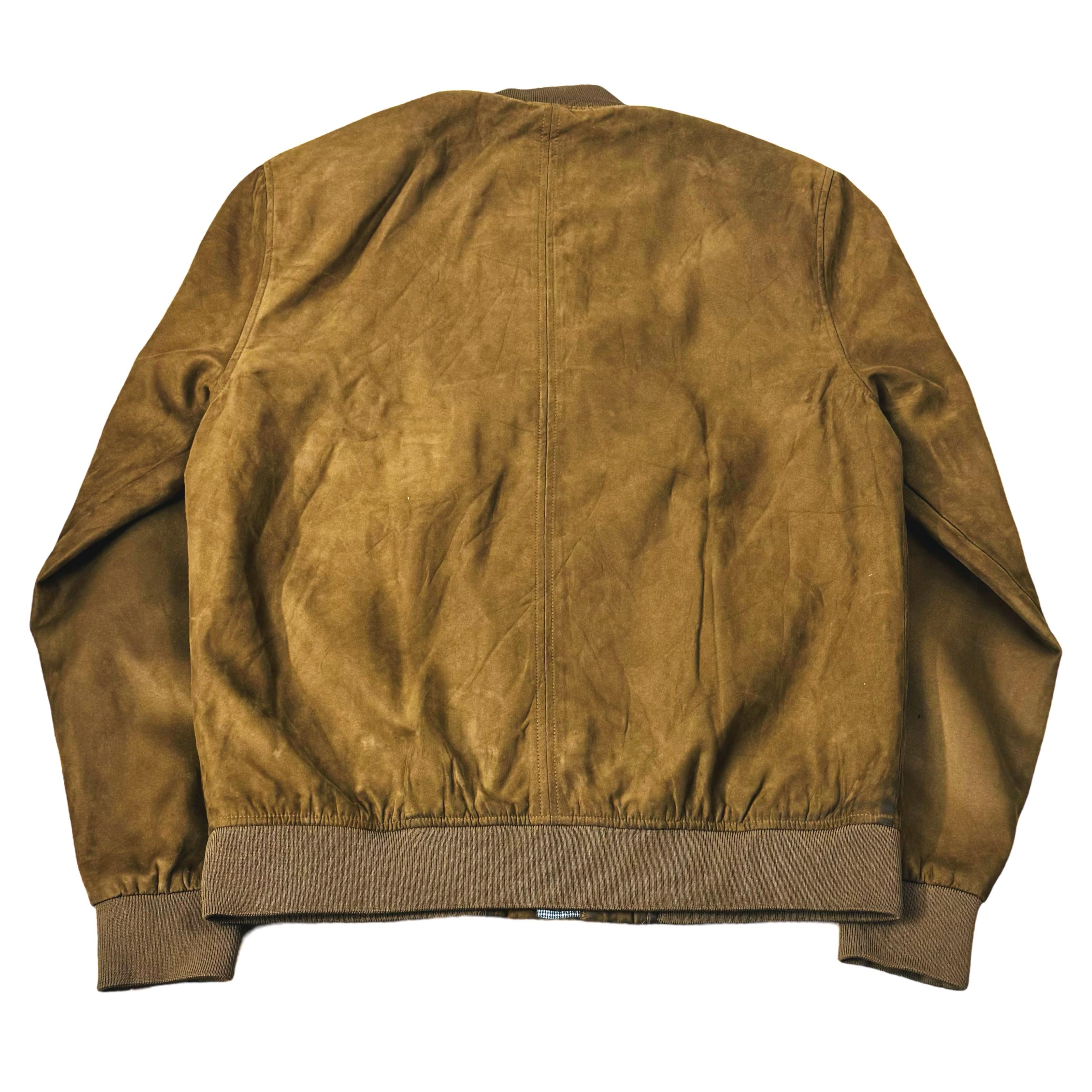 F&F Brown Sueded Bomber Jacket | Medium