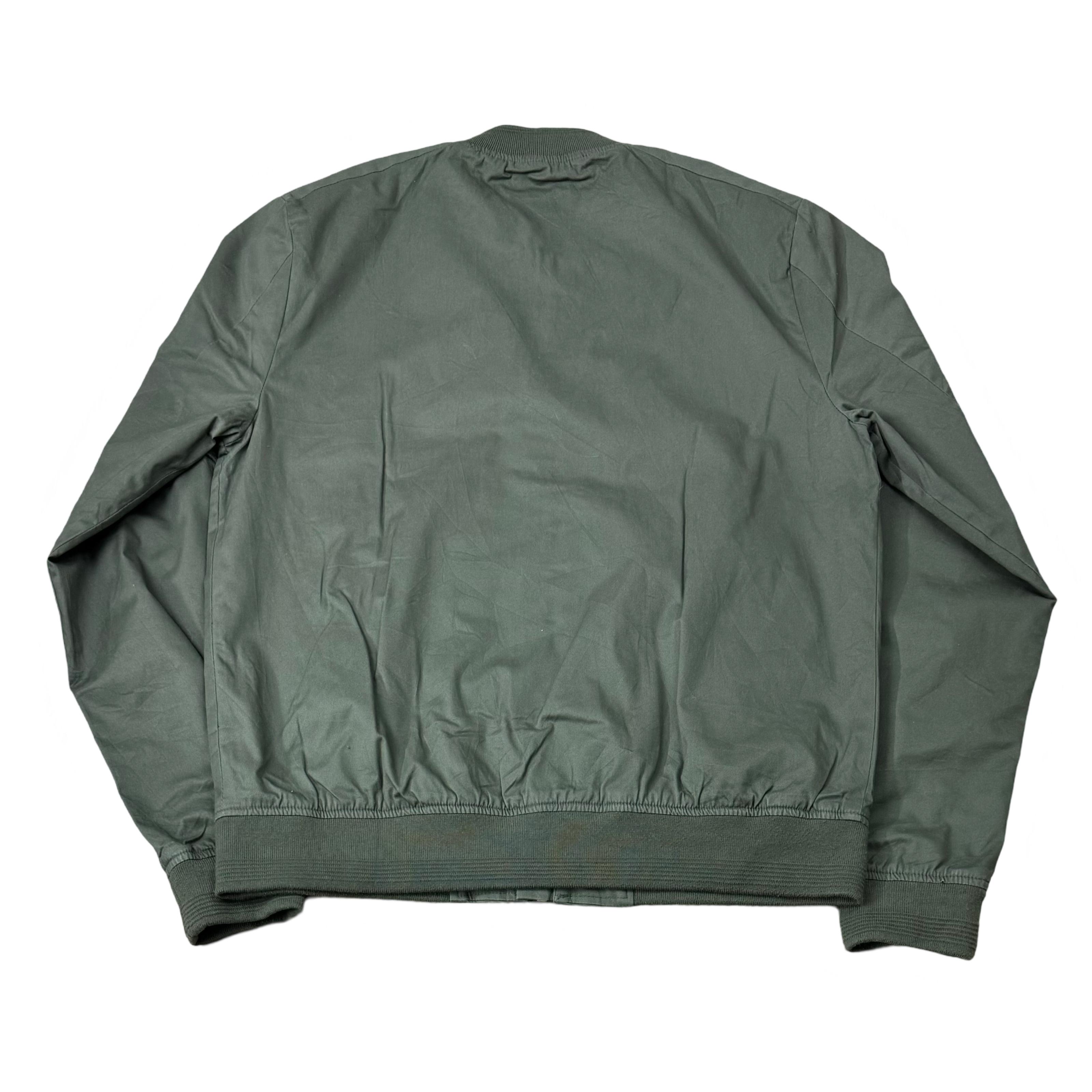 Topman Green Cotton Bomber Jacket | Medium