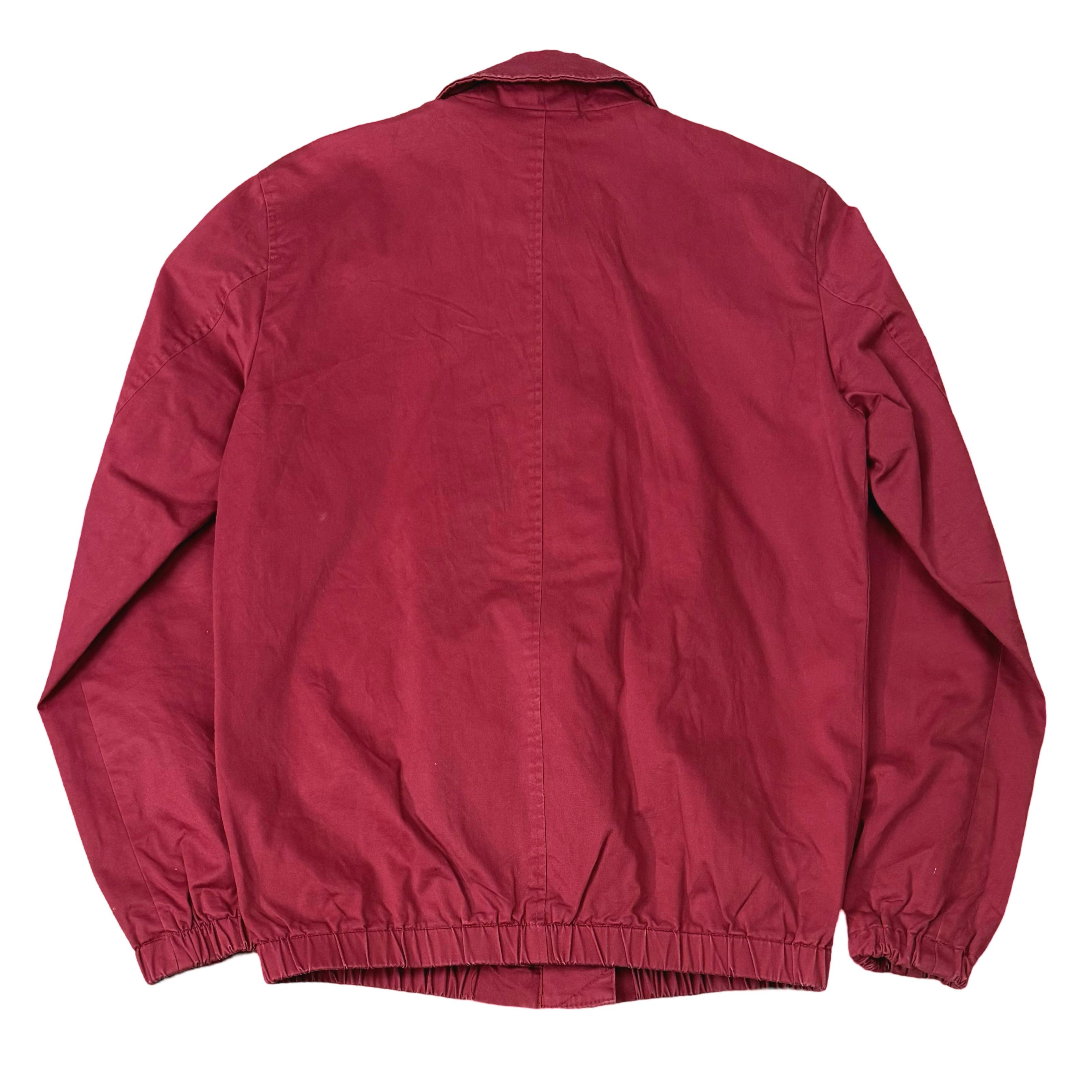 Zara Man Red Cotton Canvas Harrington Jacket | Small