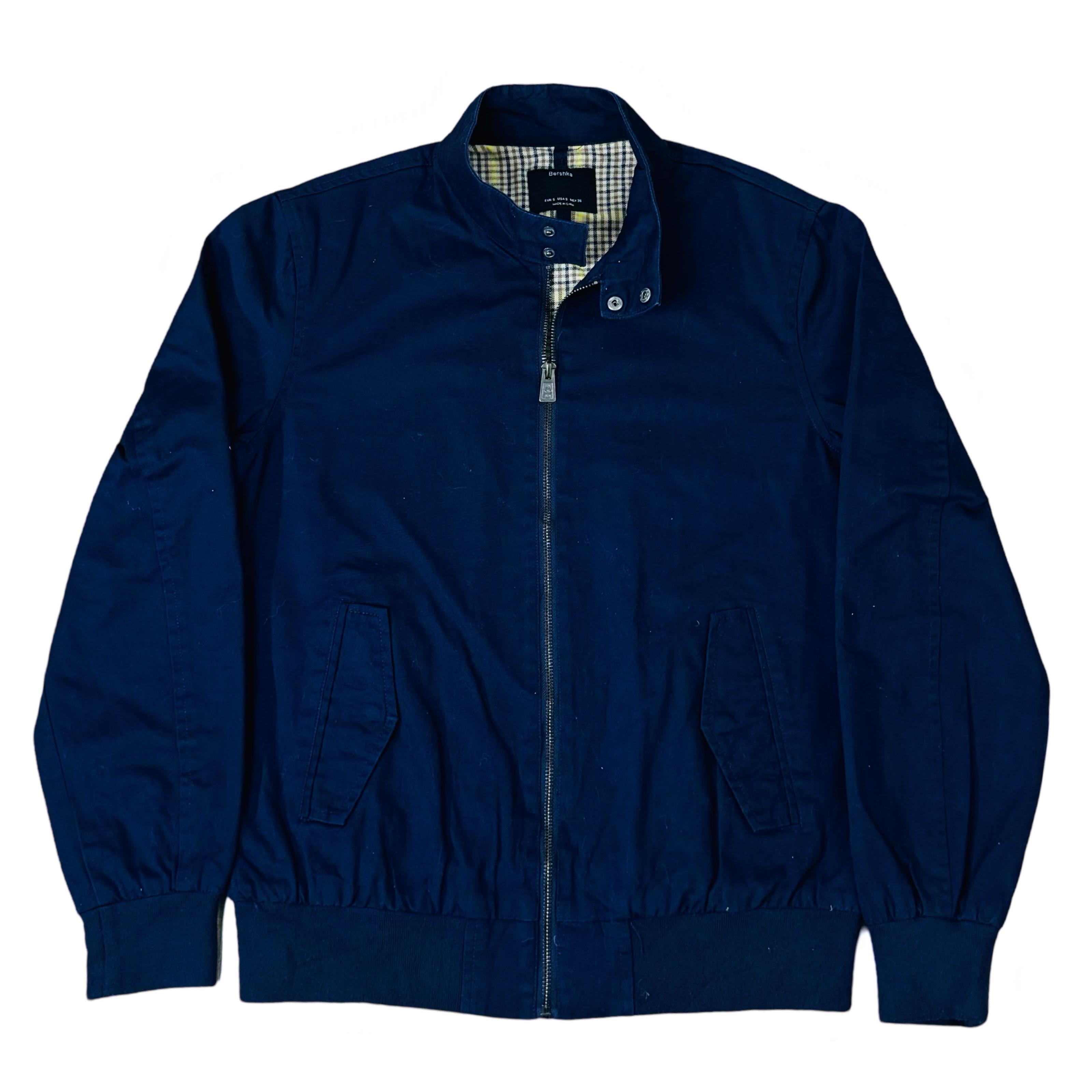 Bershka Navy Blue Harrington Jacket | Small