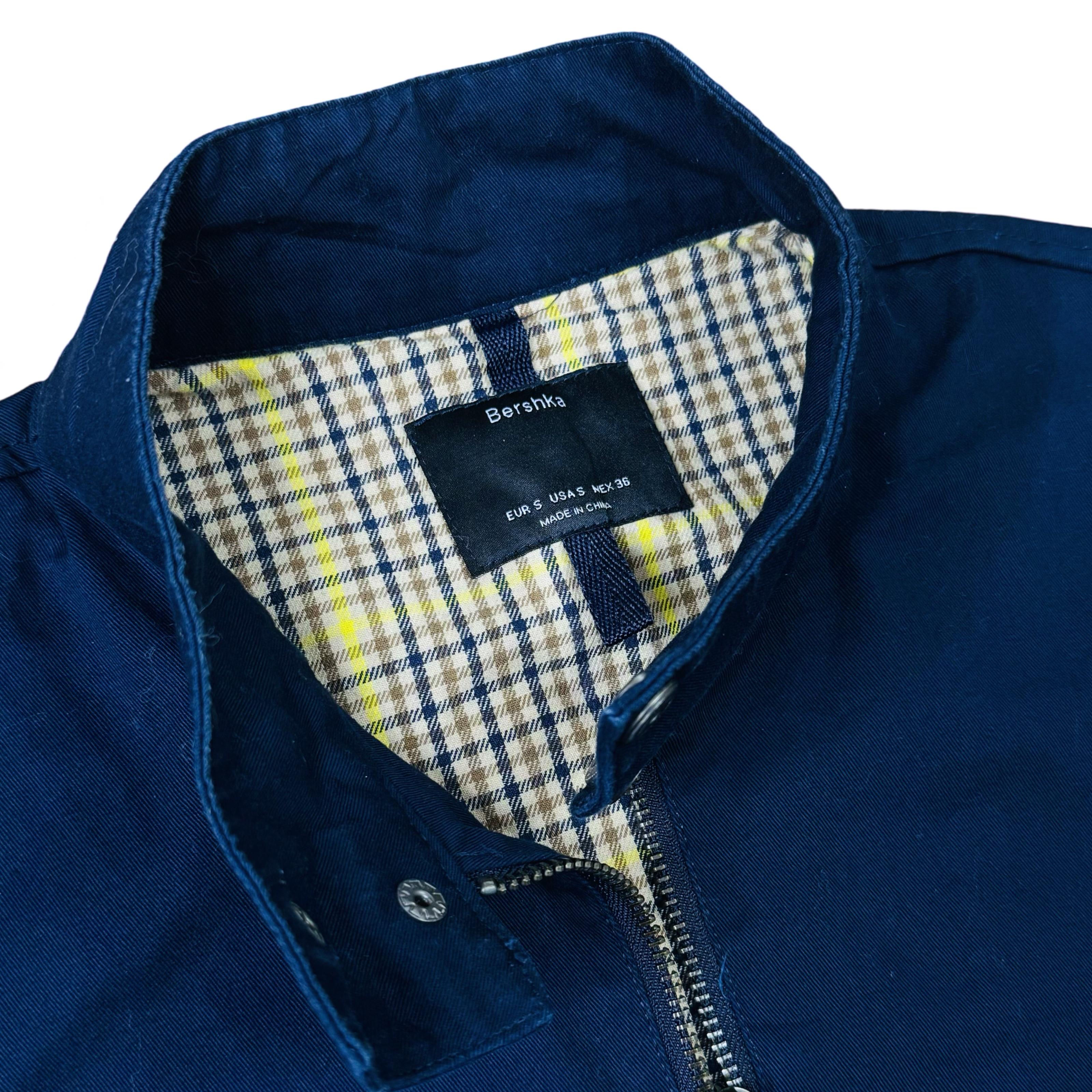 Bershka Navy Blue Harrington Jacket | Small