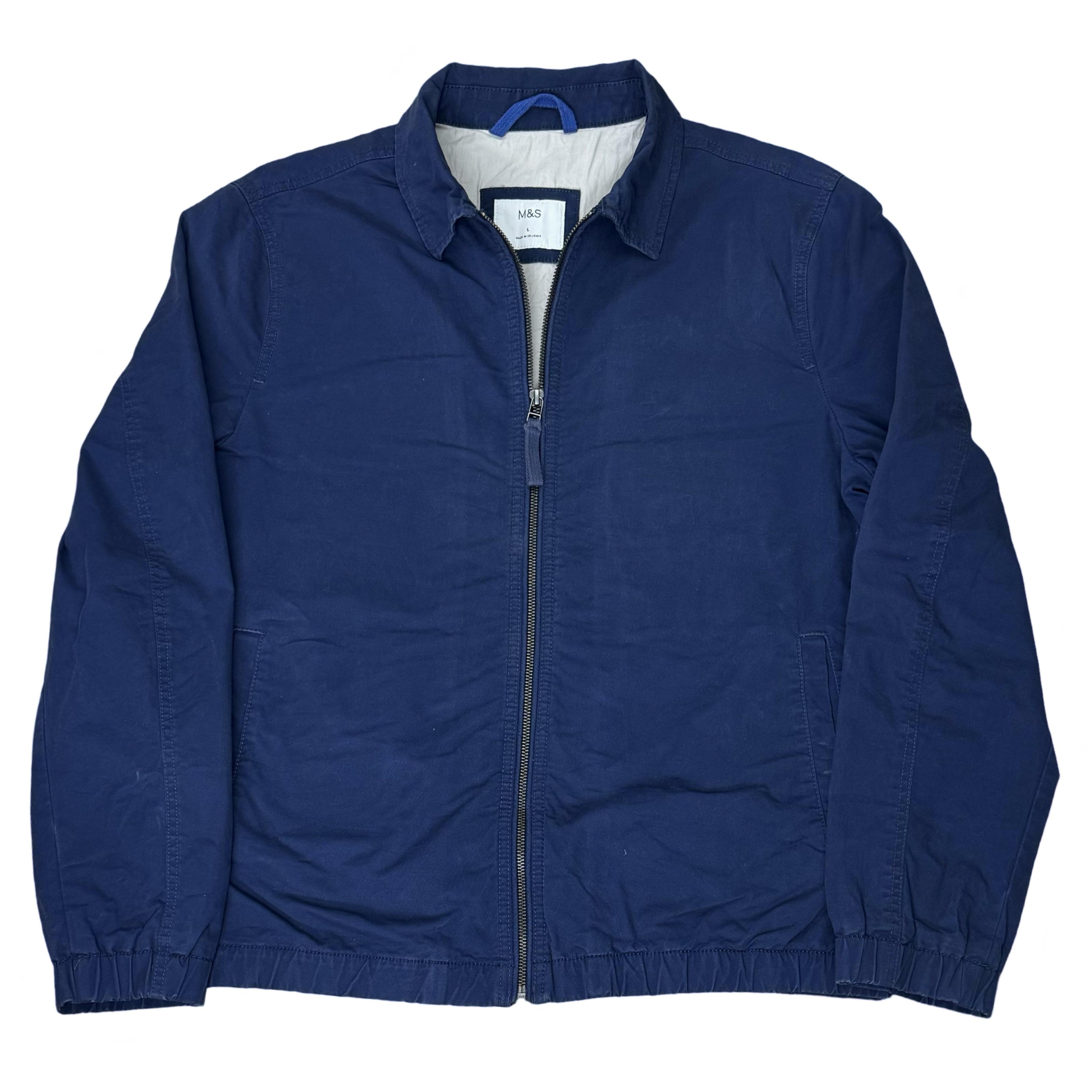 M&S Blue Workwear Cotton Jacket | Large