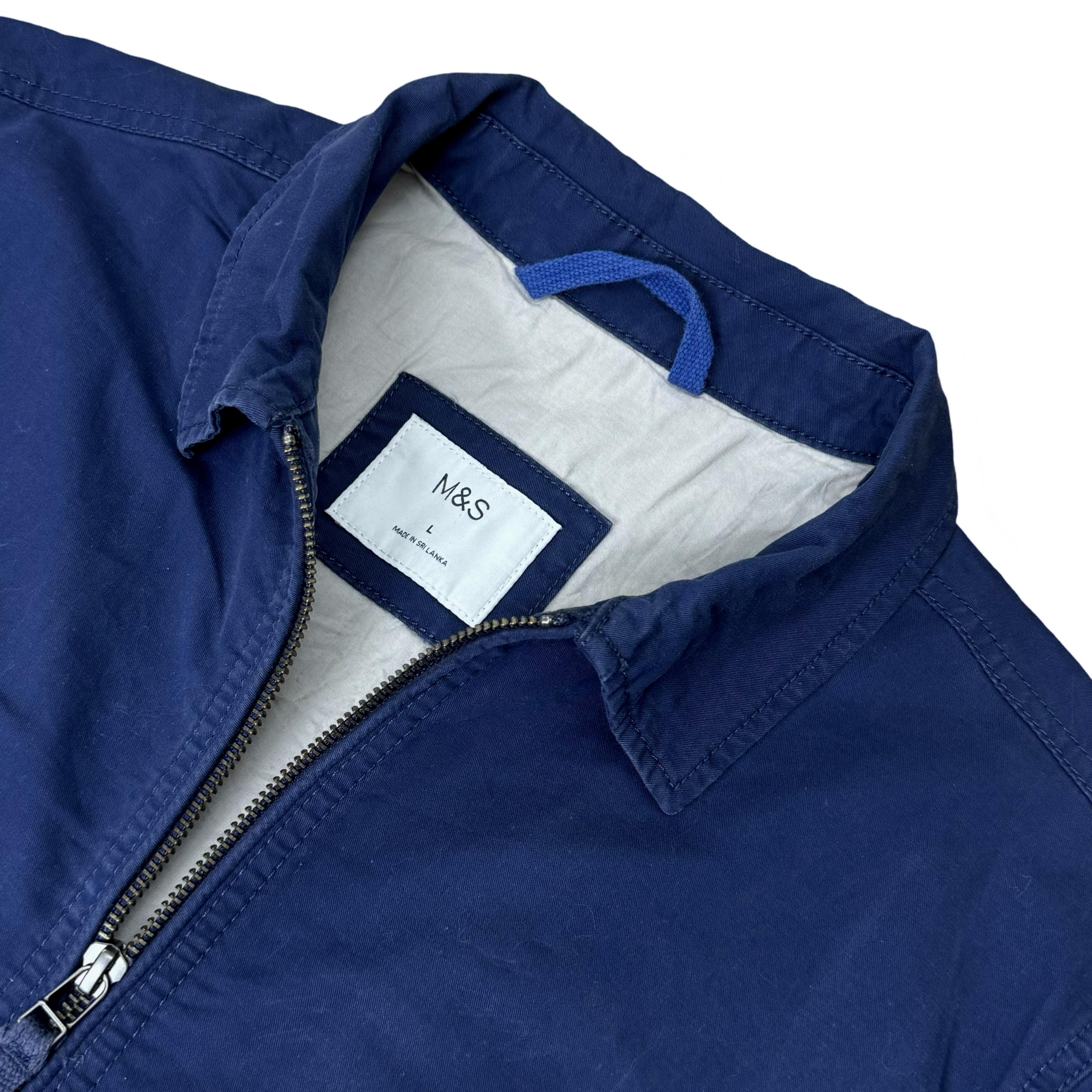 M&S Blue Workwear Cotton Jacket | Large