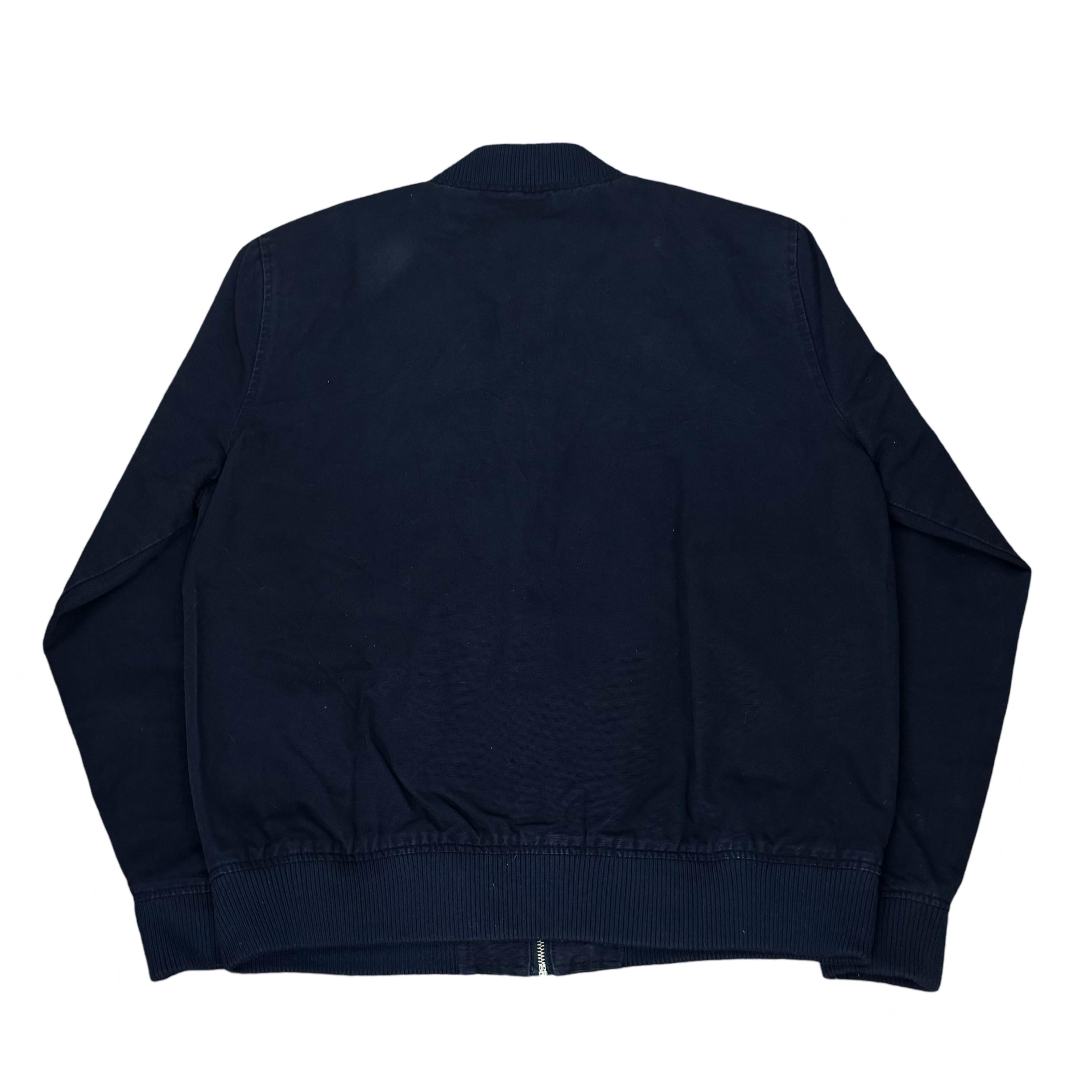 Topman Navy Blue Bomber Jacket | Large