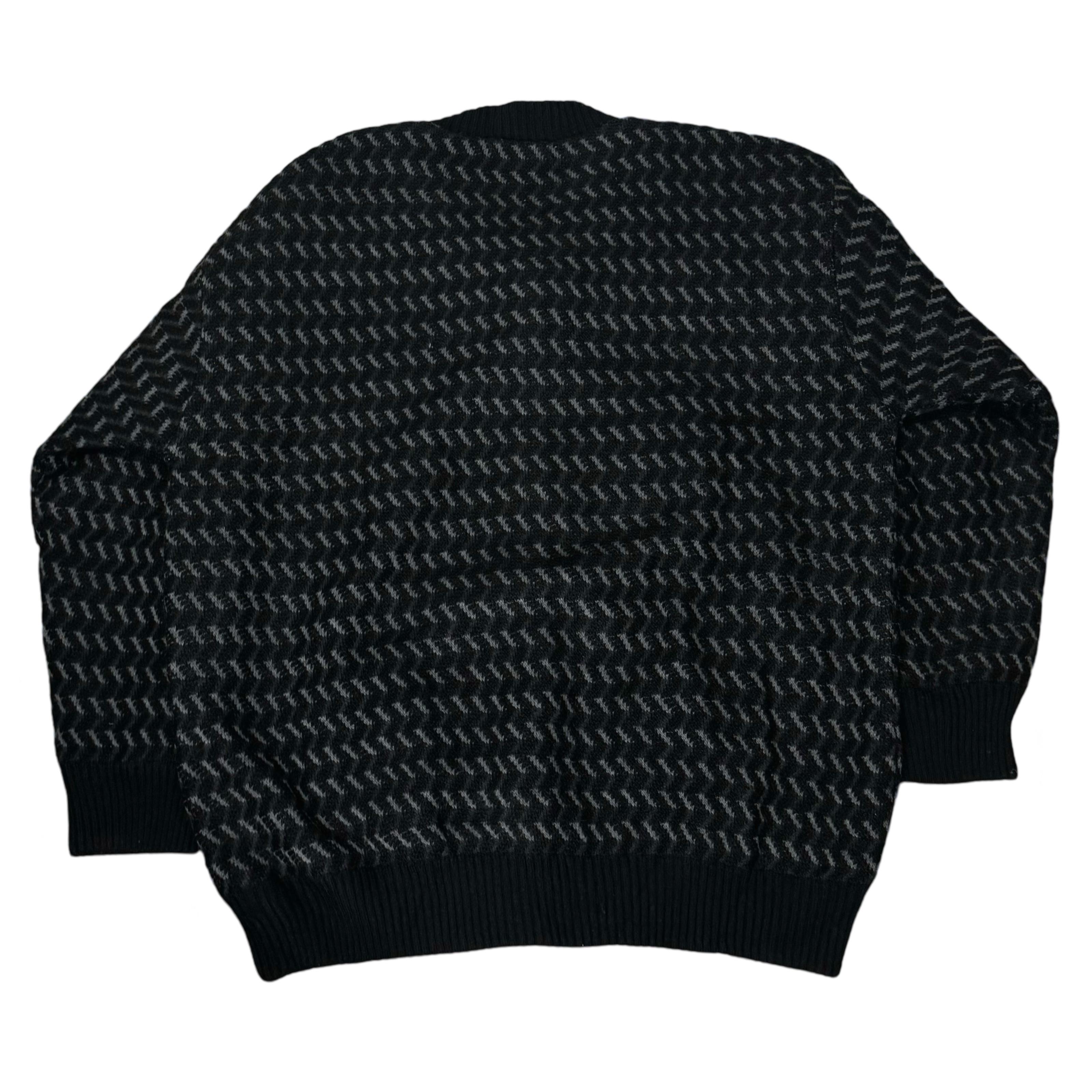 Finnegan Black Patterned Cardigan | XXL