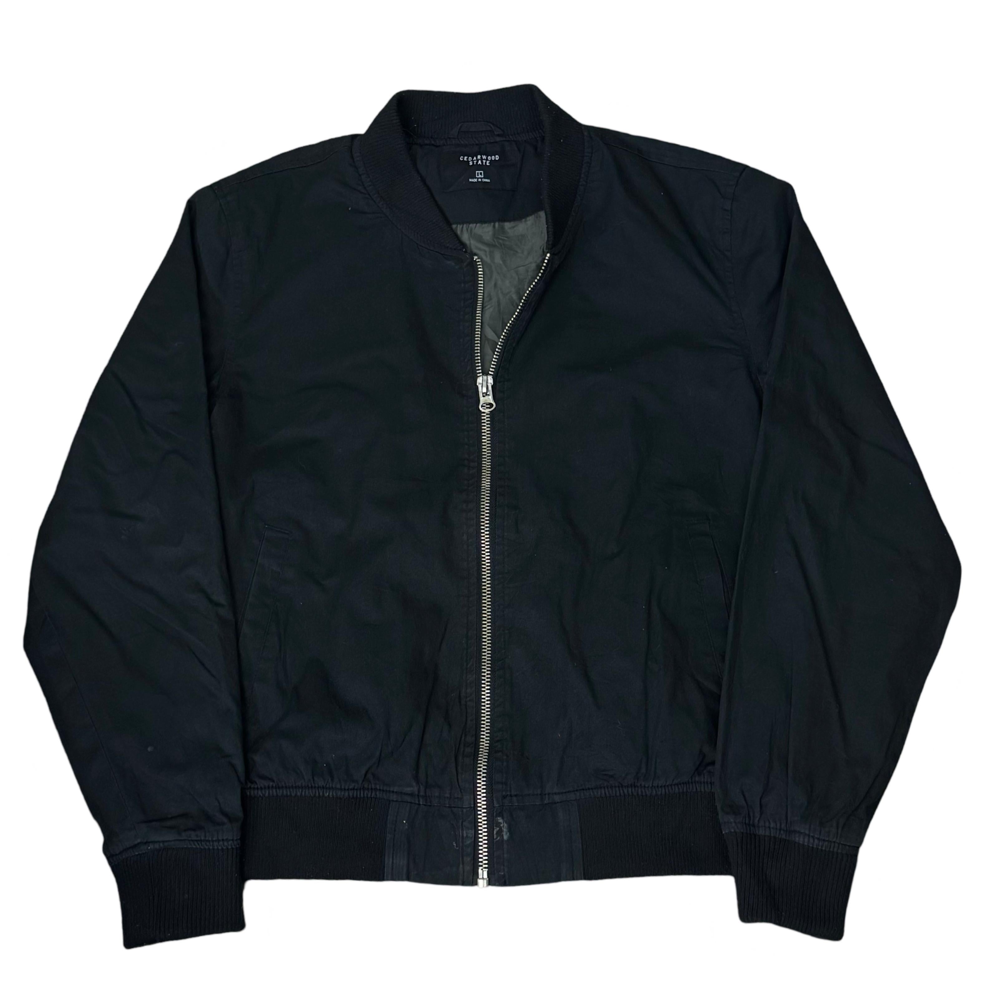 Cedarwood State Black Bomber Jacket | Medium