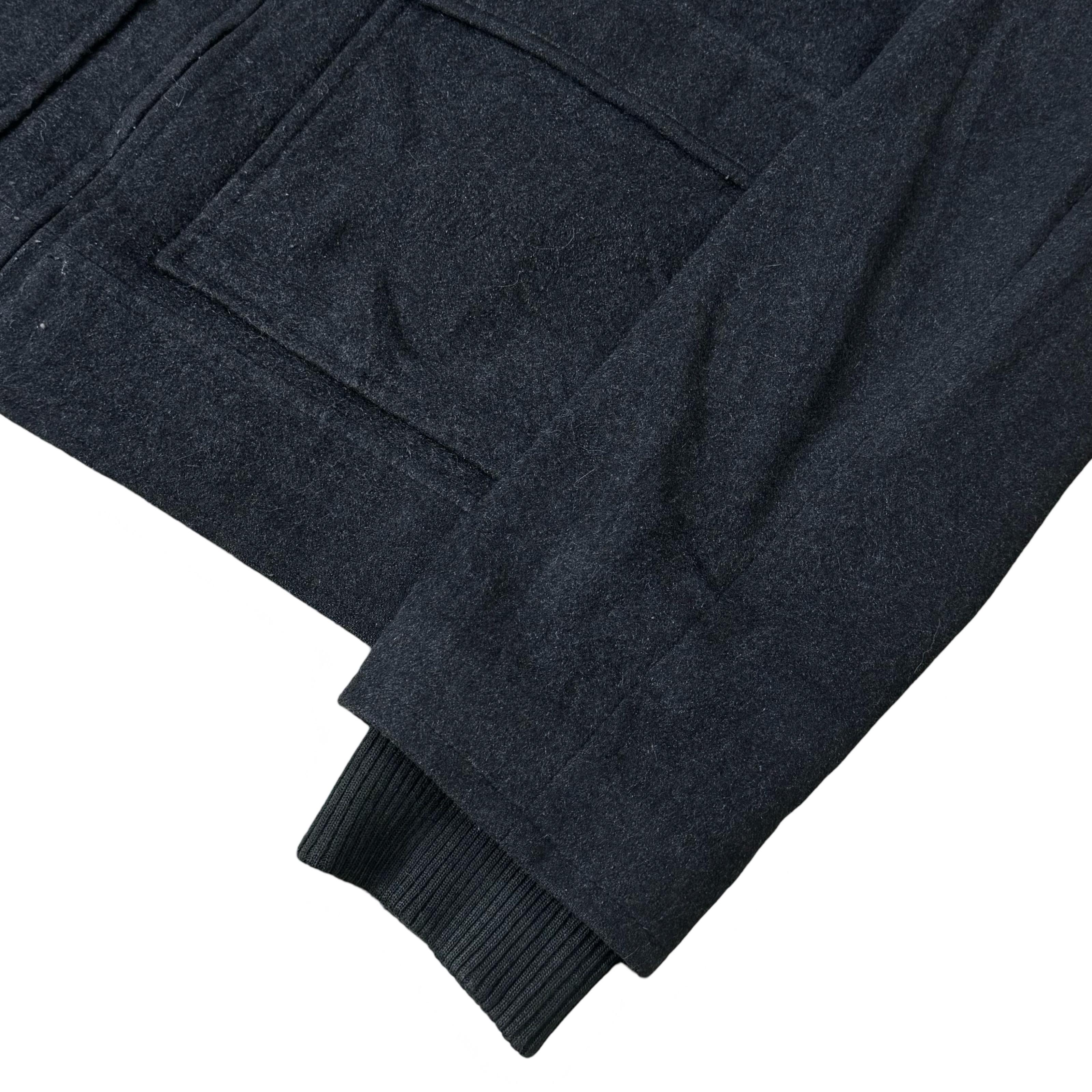 Celio Wool Blend Harrington Jacket with Faux Fur Collar | Medium