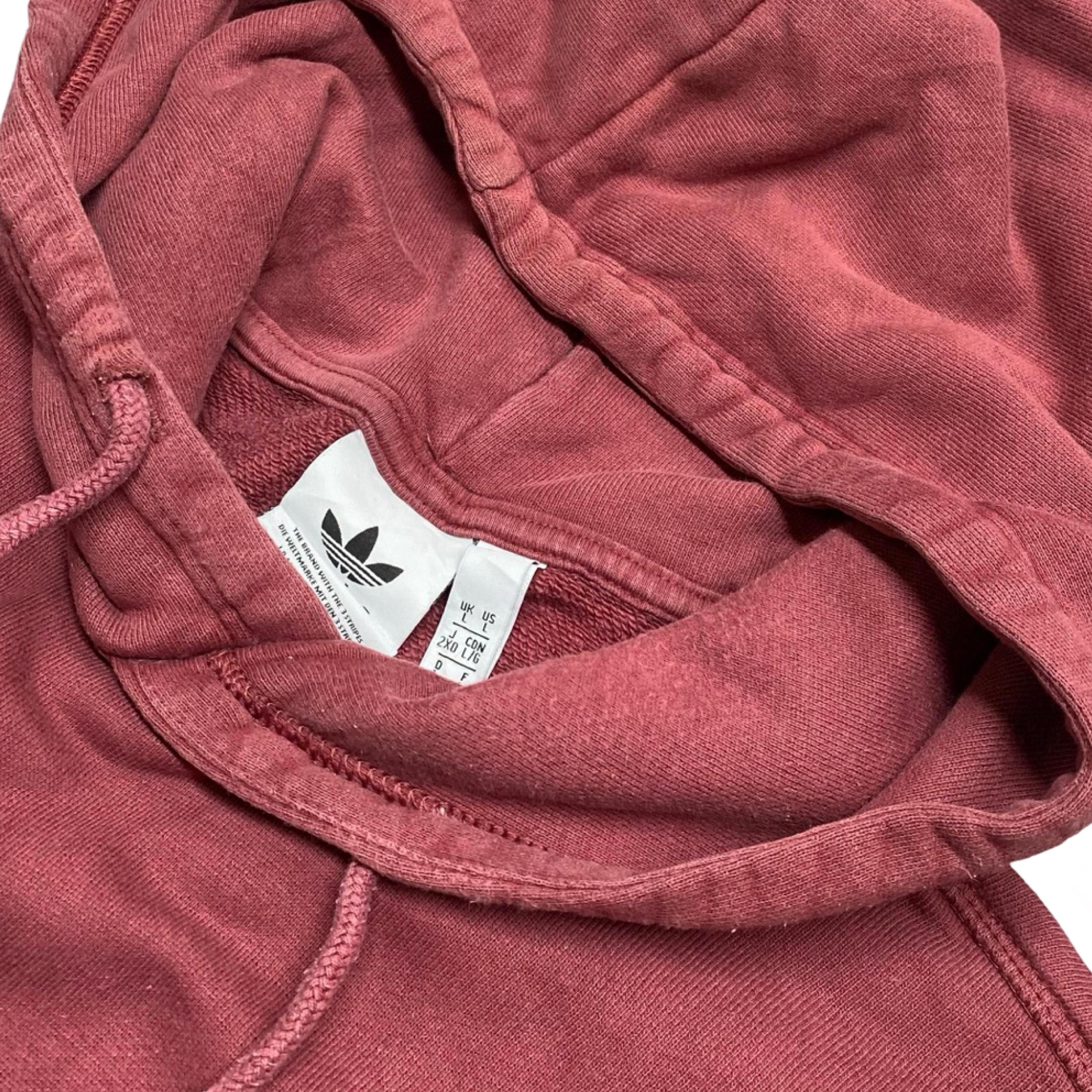Adidas Originals Dusty Rose Hoodie with Embroidered Logo | Large