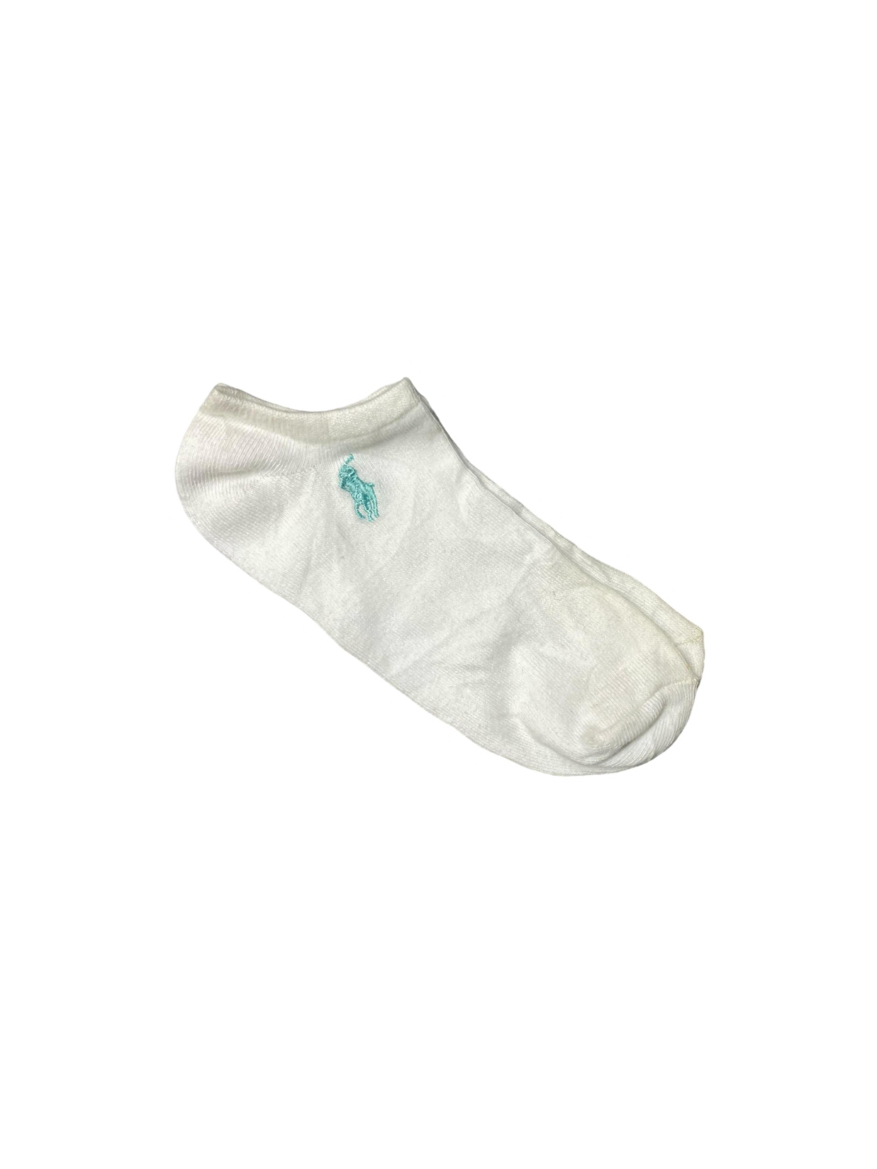 Polo Ralph Lauren Women’s Low-Cut Socks – White with Embroidered Logo | Pack of 2 | Size: US 5-10