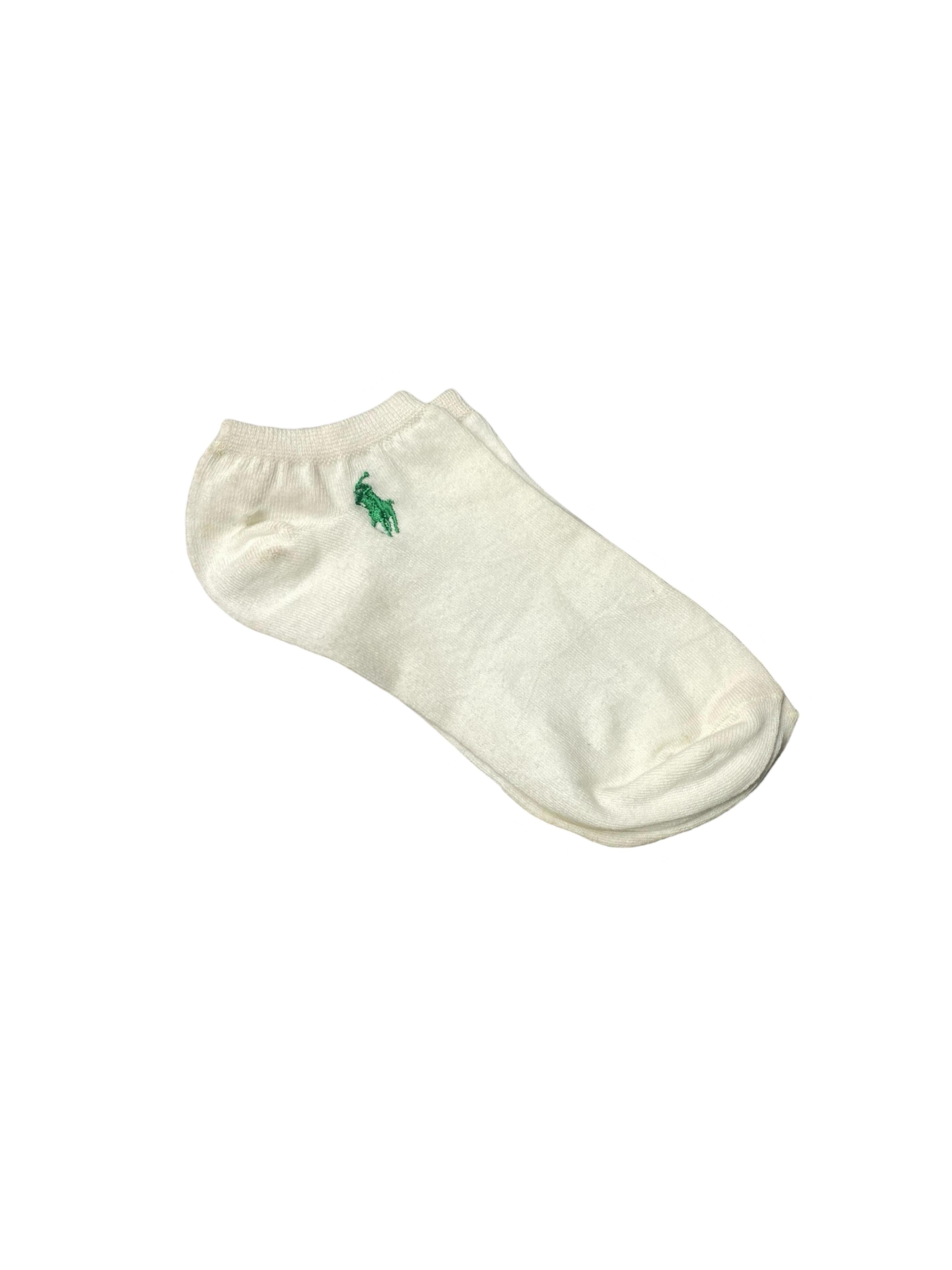 Polo Ralph Lauren Women’s Low-Cut Socks – White with Embroidered Logo | Pack of 2 | Size: US 5-10