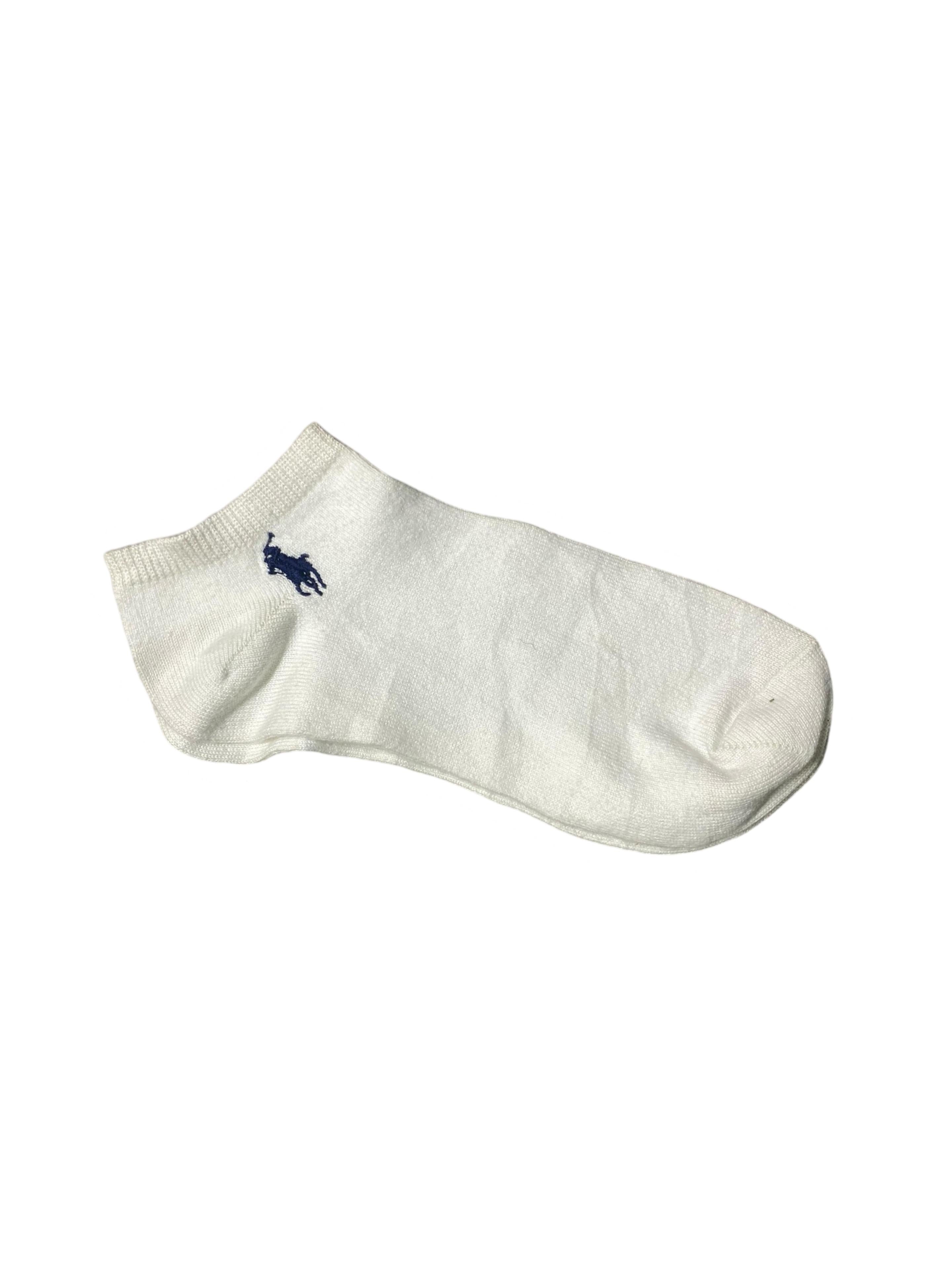 Polo Ralph Lauren No-Show Socks – Classic White with Multi-Color Logo | Pack of 5 | Size: US 6-12