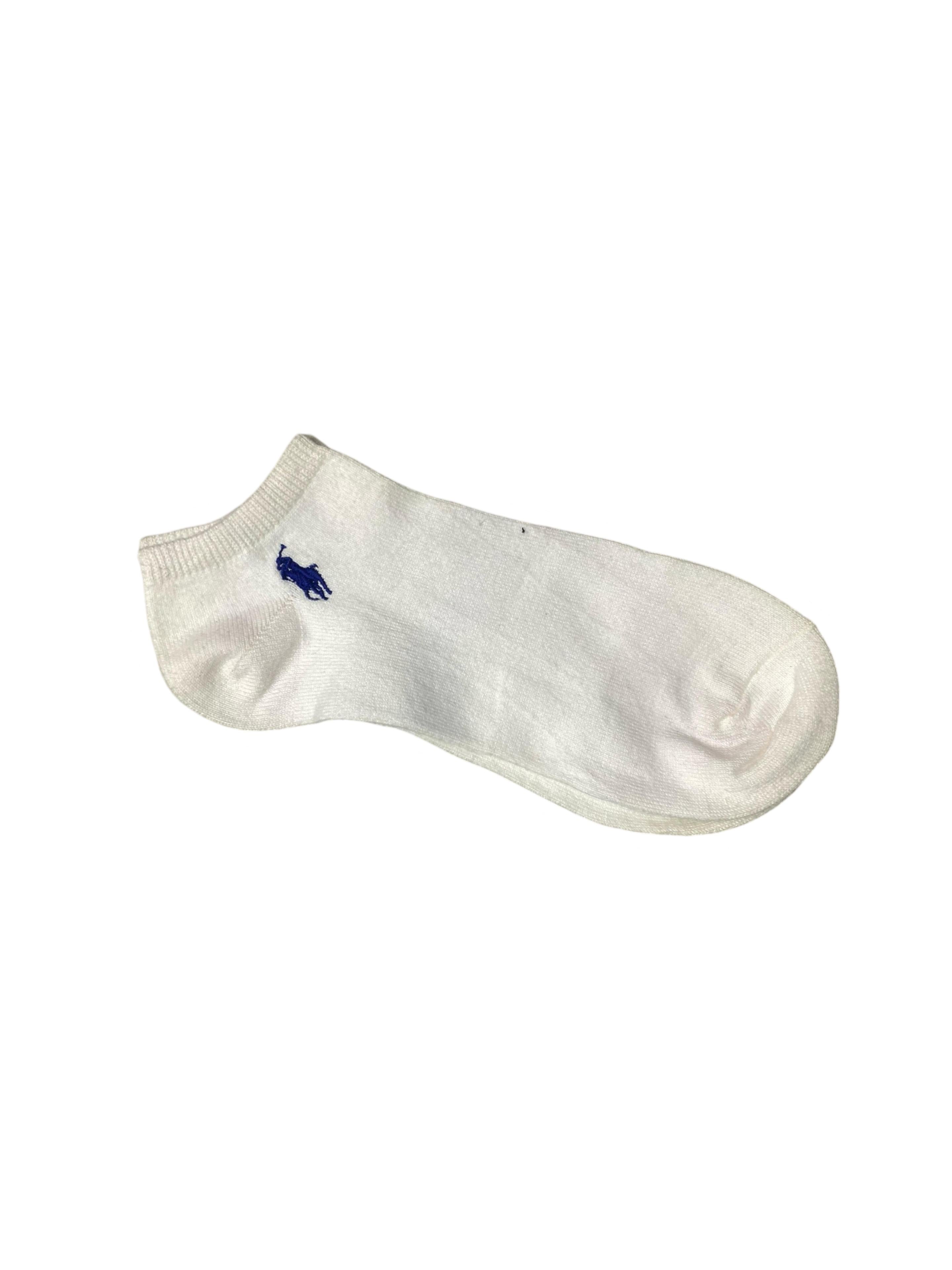 Polo Ralph Lauren No-Show Socks – Classic White with Multi-Color Logo | Pack of 5 | Size: US 6-12