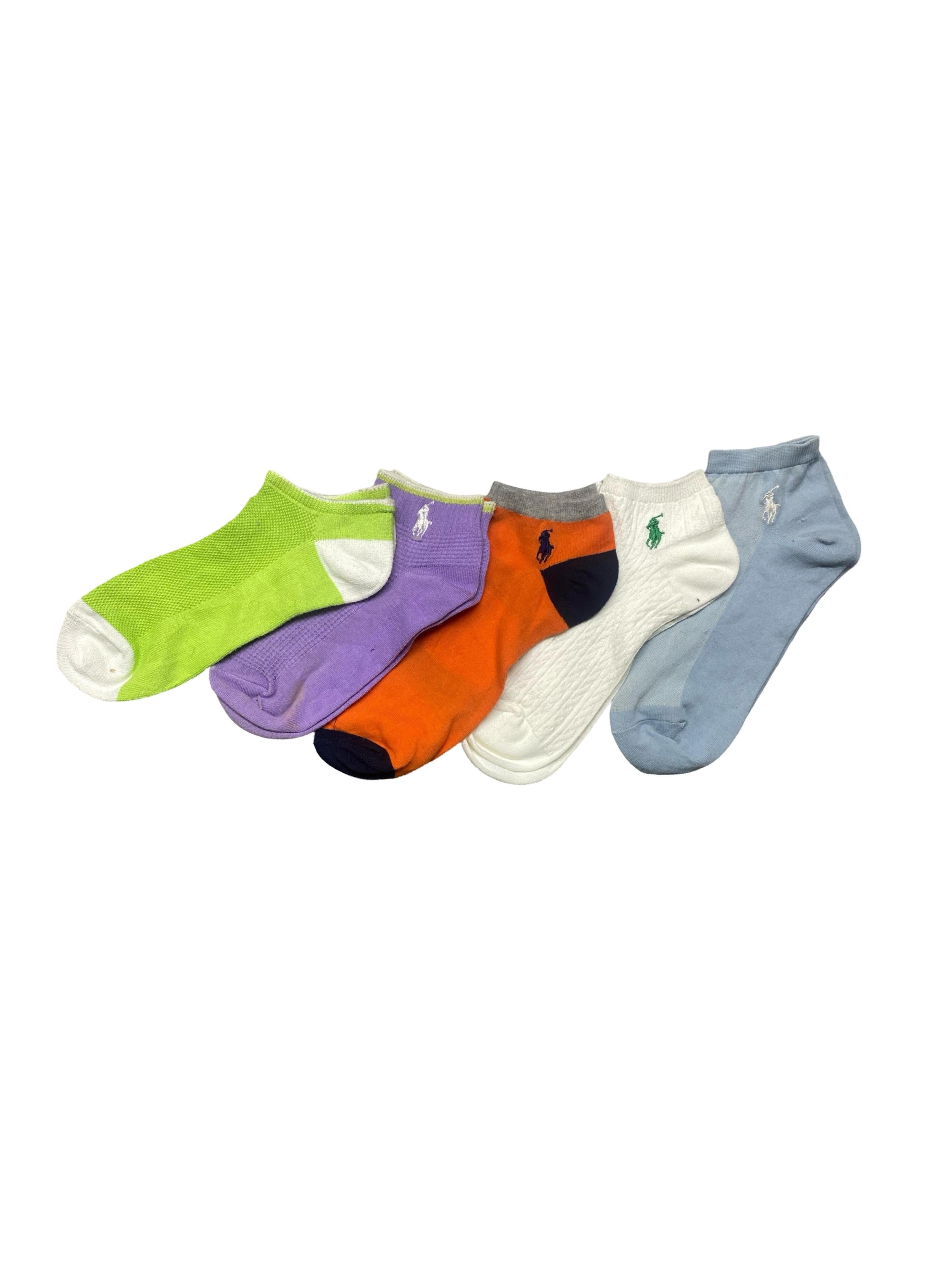 Polo Ralph Lauren Men’s Ankle Socks – Multi-Color Mix | Pack of 5 | Size: US 6-12