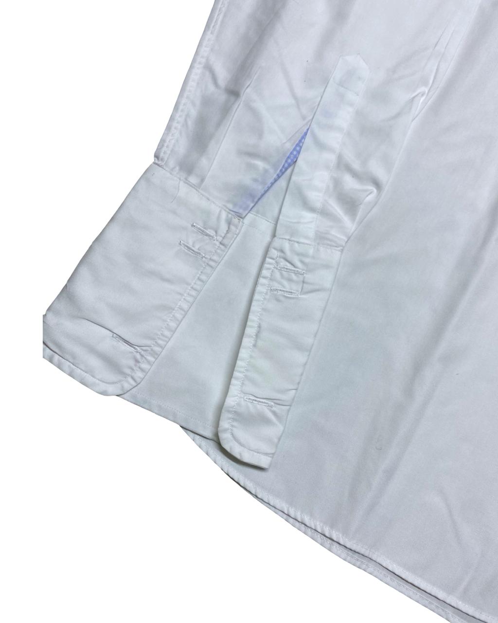 Sartorial White Superior Cotton Dress Shirt | XXL | Chest 27.5”