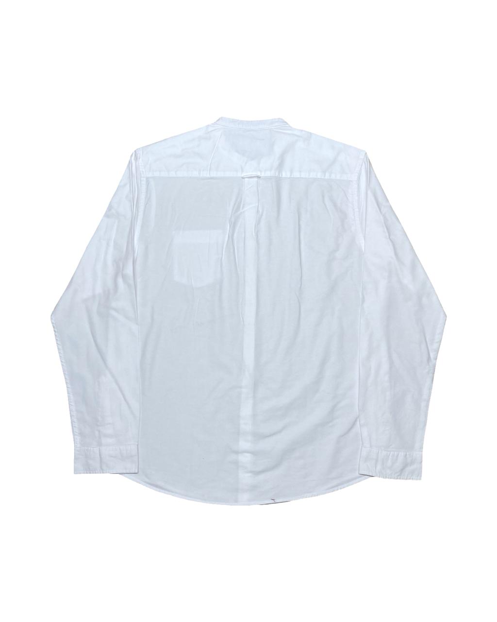 Cedarwood State White Grandad Collar Shirt | Medium | Chest 22”