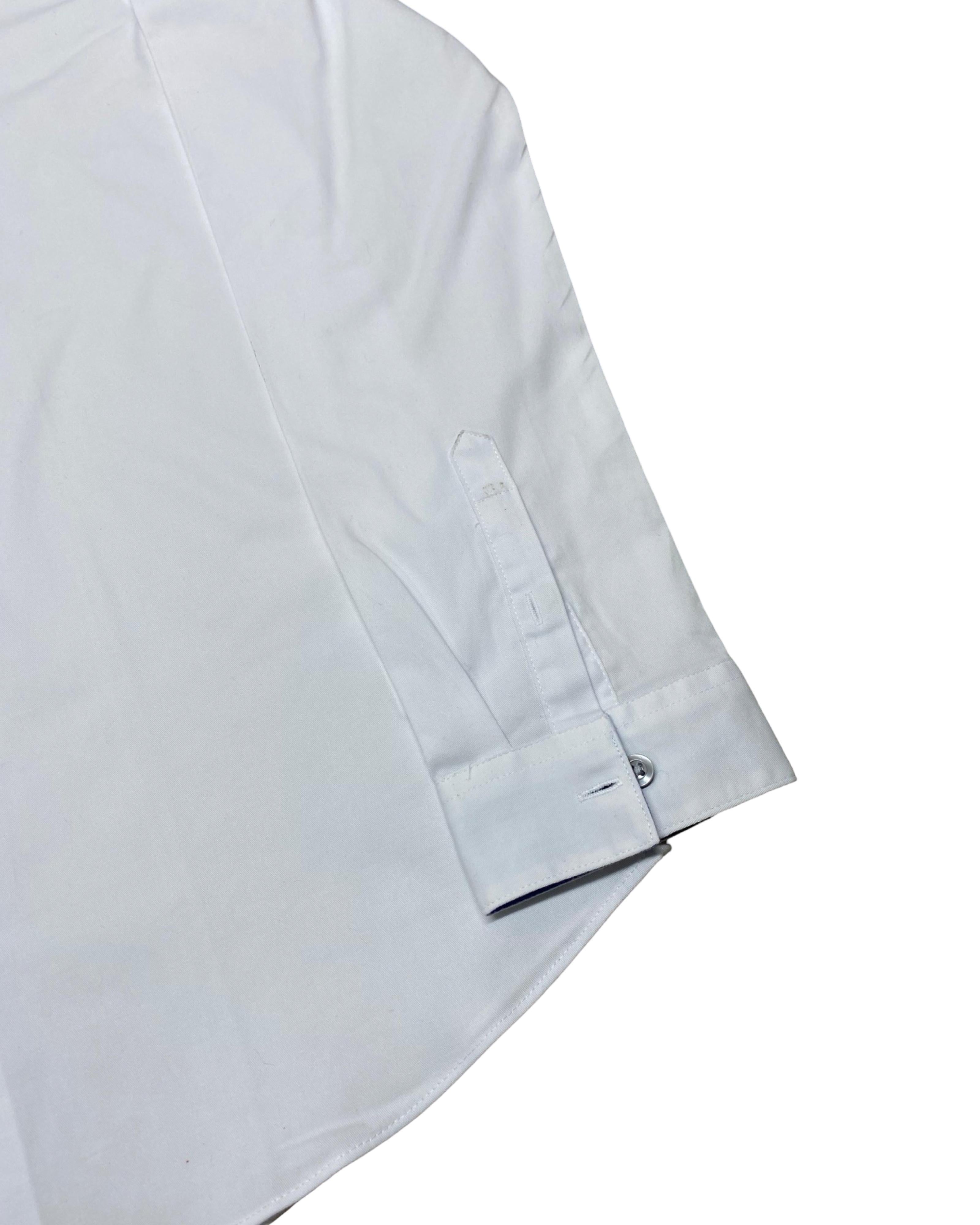 Next White Shirt with Contrast Collar | Small | Chest 19”