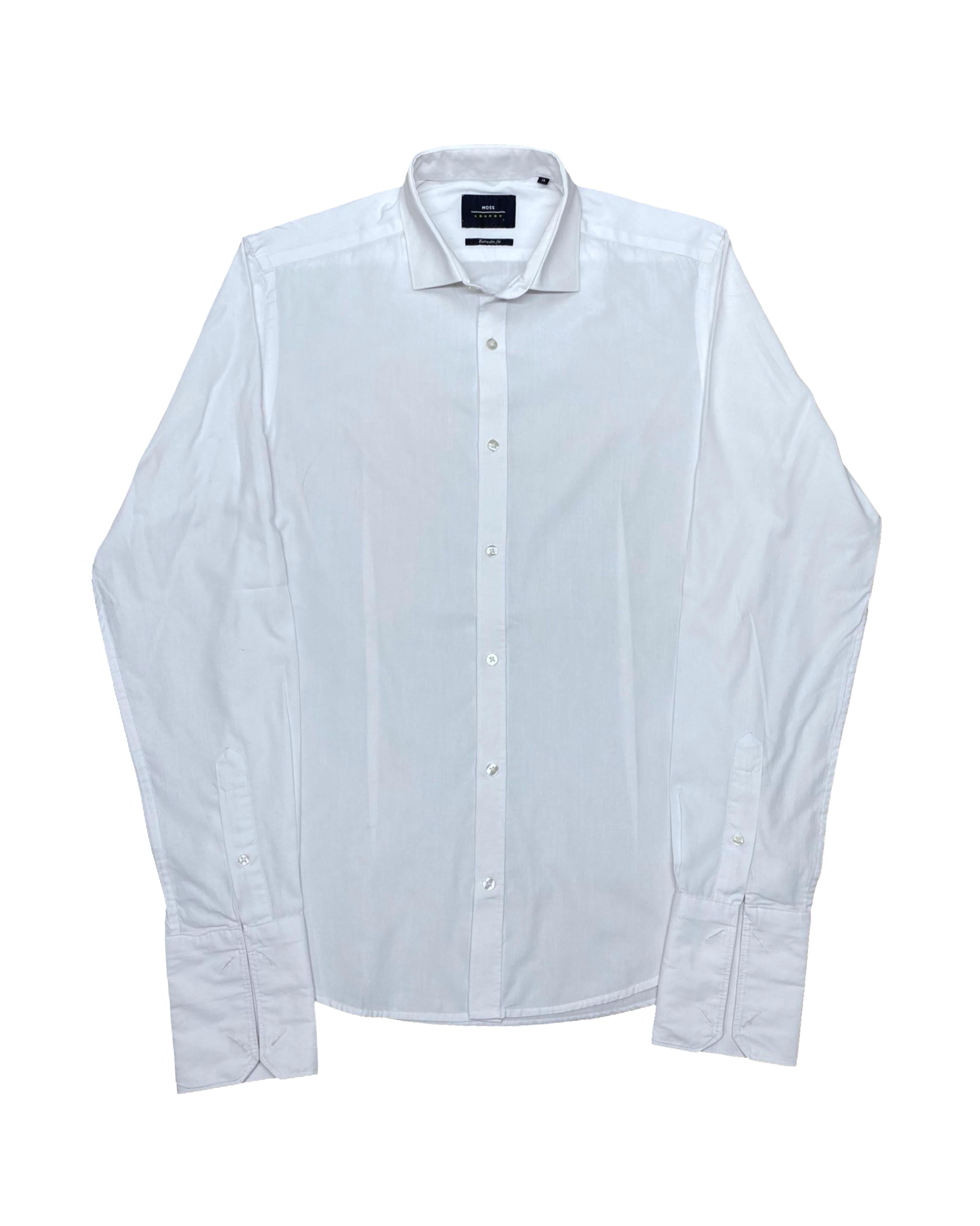 Moss London White Dress Shirt | Small | Chest 19.5”