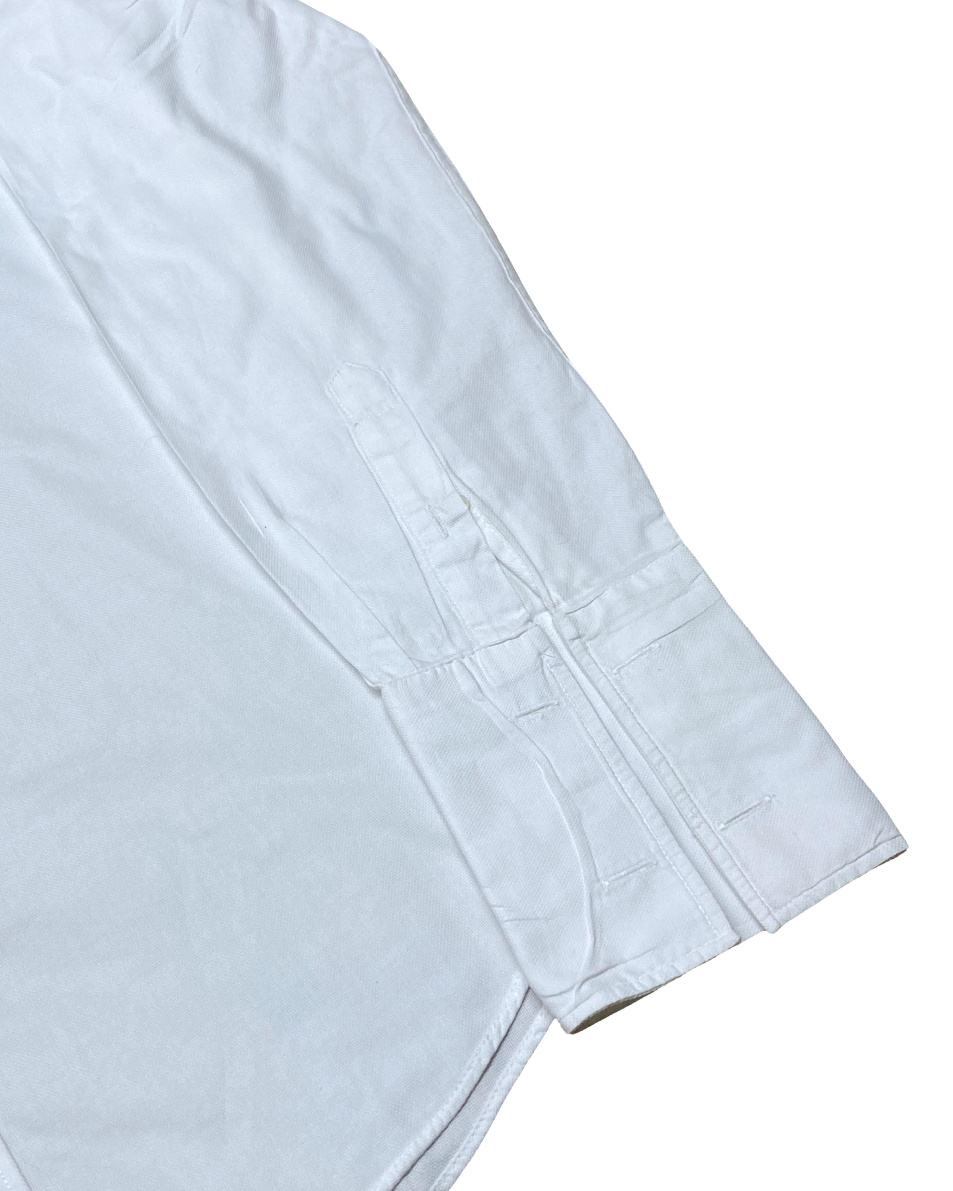 Bernard Weatherill White Cotton Dress Shirt | Medium | Chest 23”