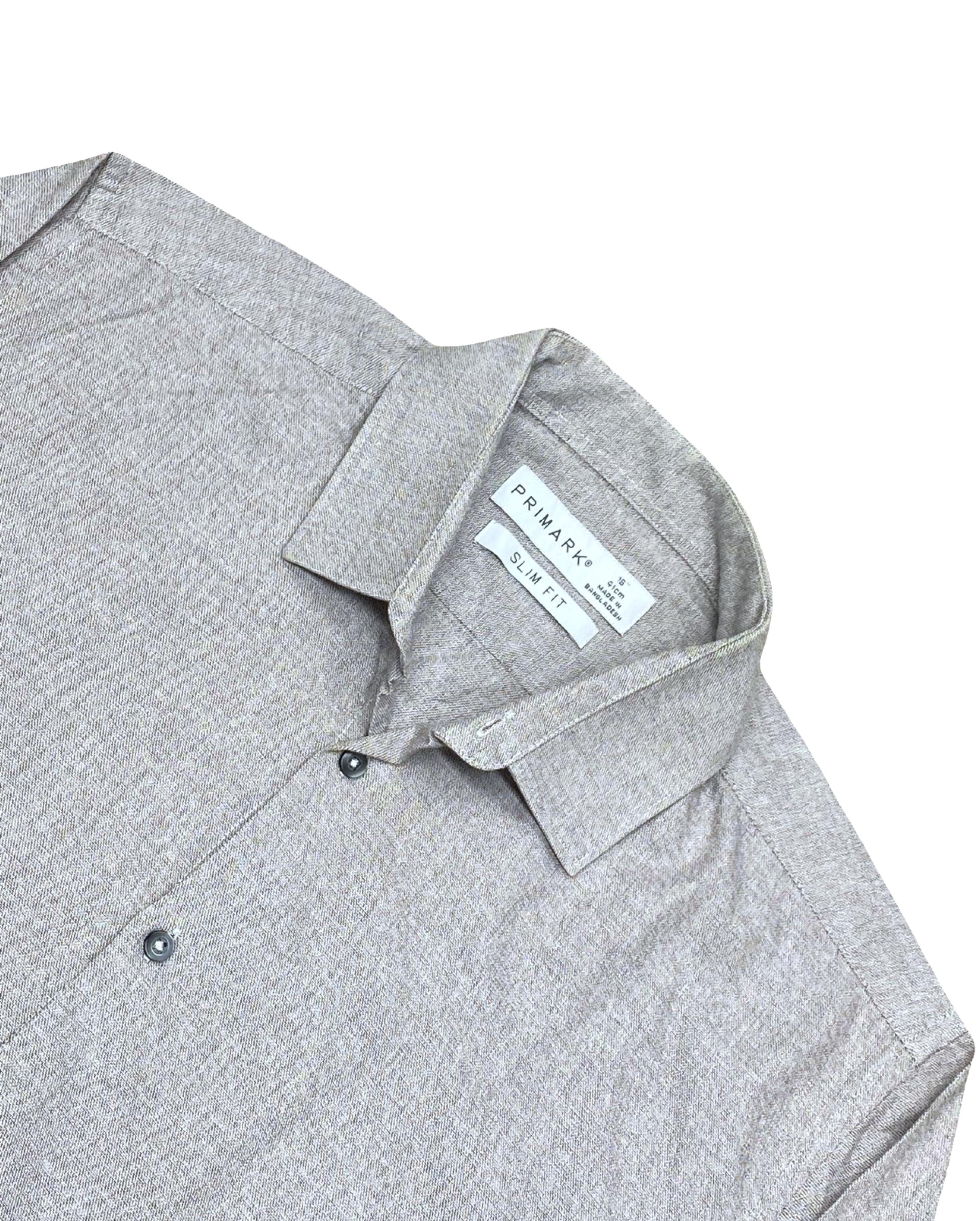 Primark Slim Fit Grey Shirt | Medium | Chest 22”
