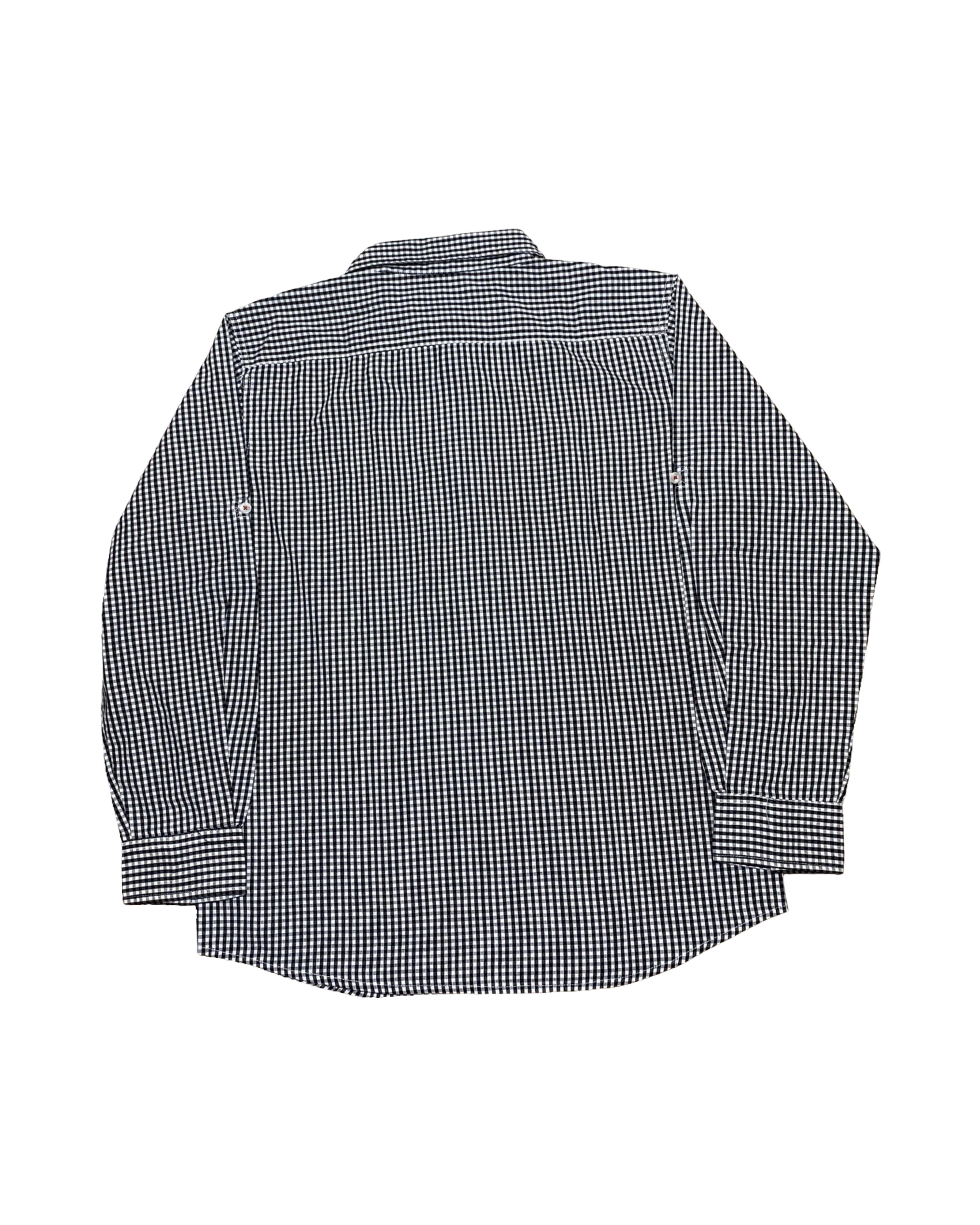 U.S. Polo Assn. Black & White Check Shirt | Medium | Chest 21”