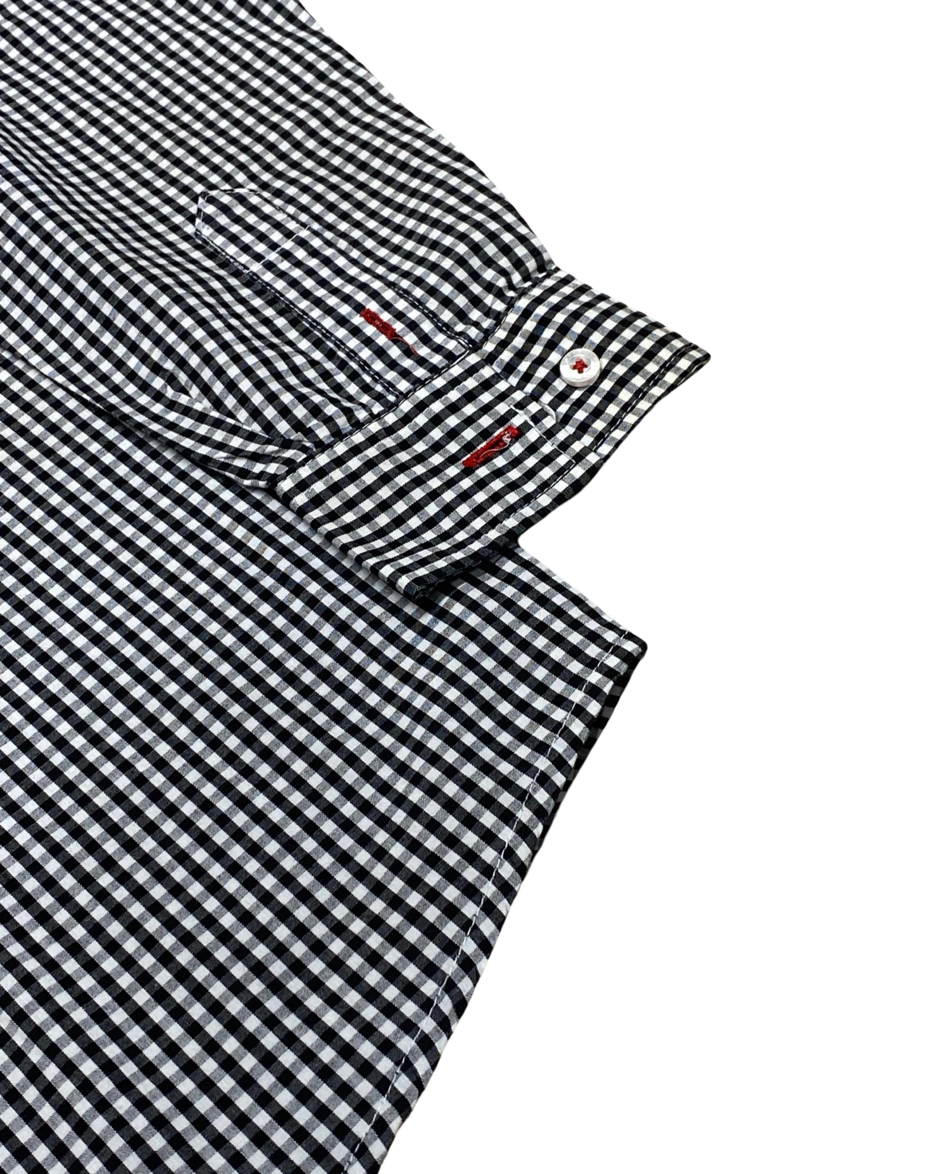 U.S. Polo Assn. Black & White Check Shirt | Medium | Chest 21”