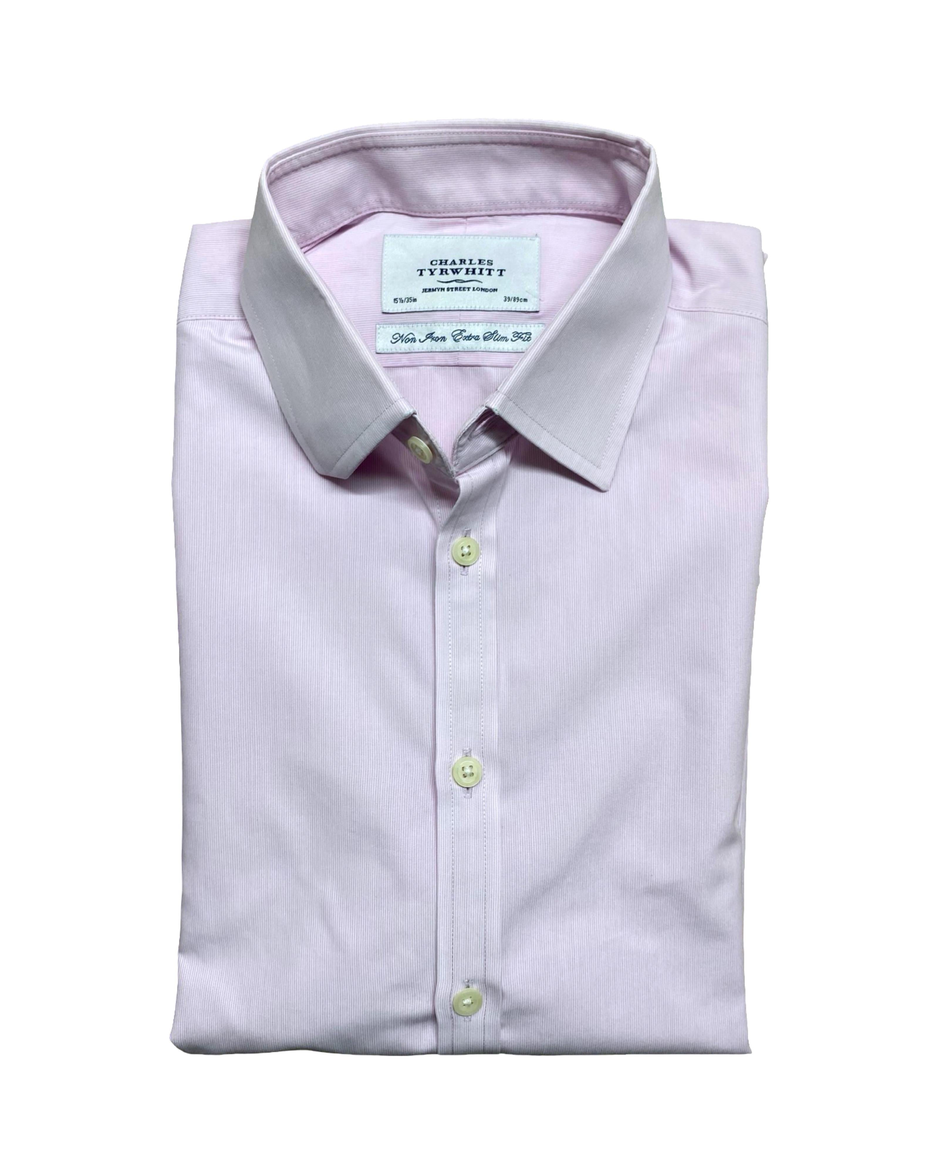Charles Tyrwhitt Pink Formal Shirt | Medium | Chest 21”