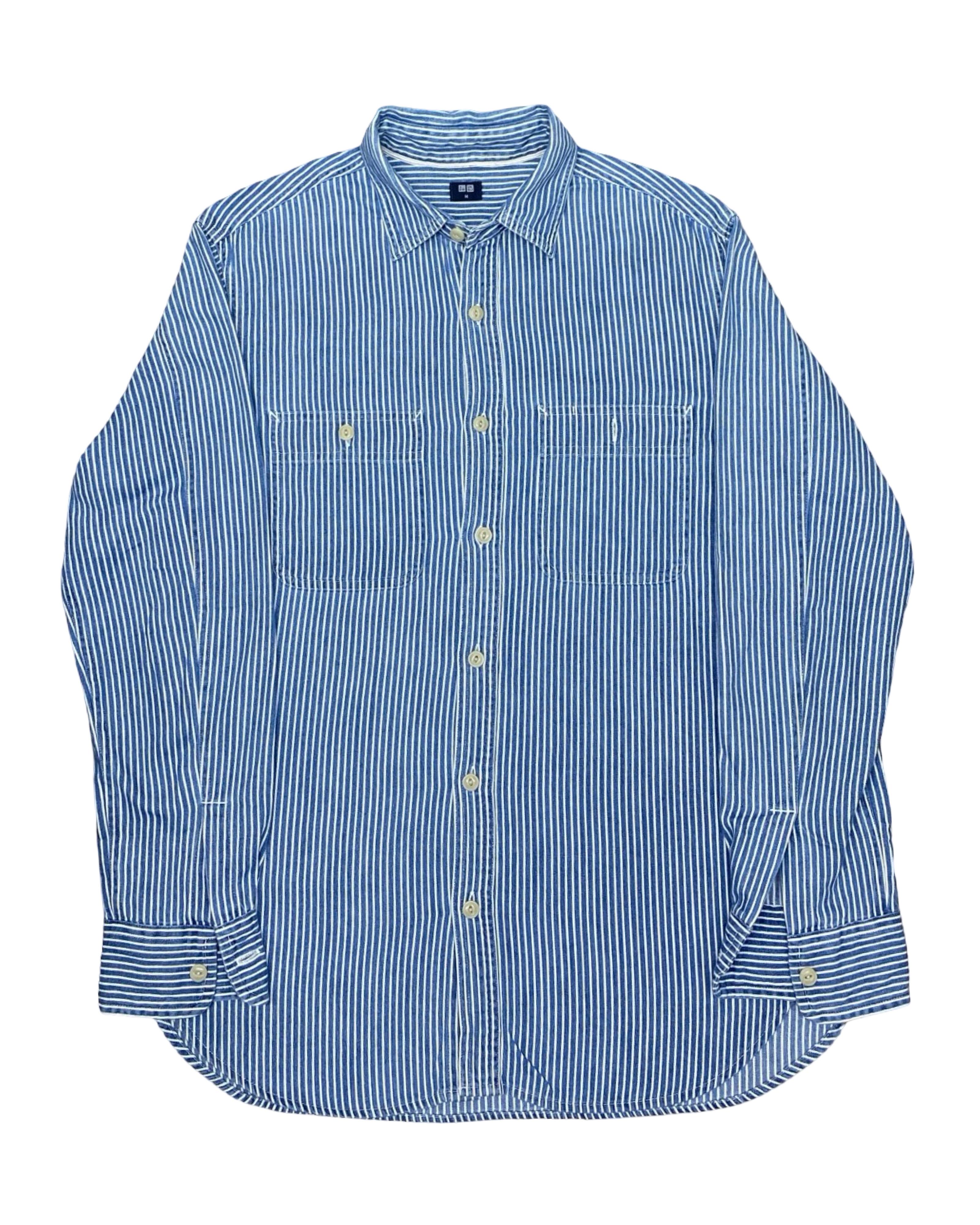Uniqlo Striped Oxford Shirt | Medium | Chest 21”
