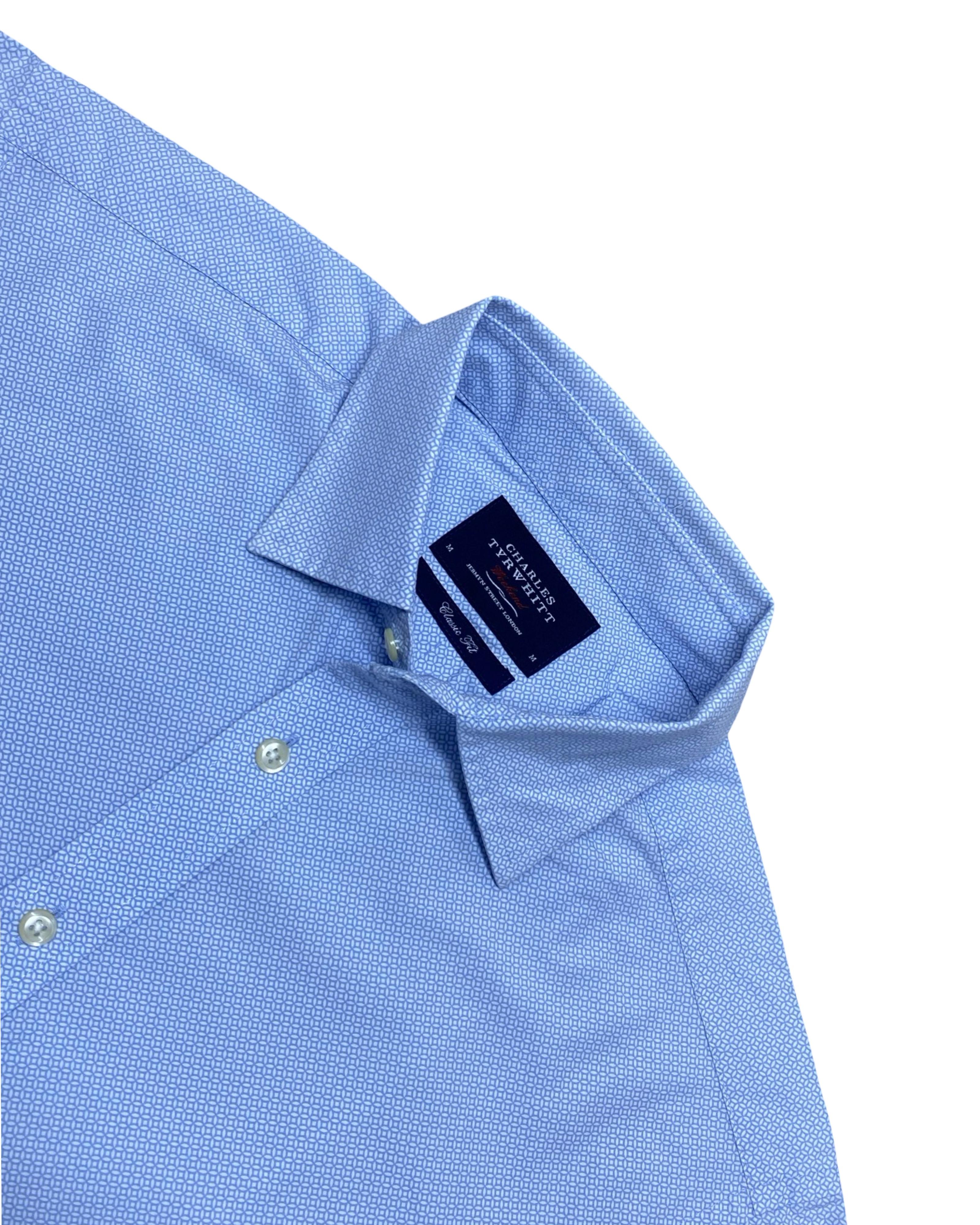 Charles Tyrwhitt Geometric Print Shirt | Medium | Chest 22.5”
