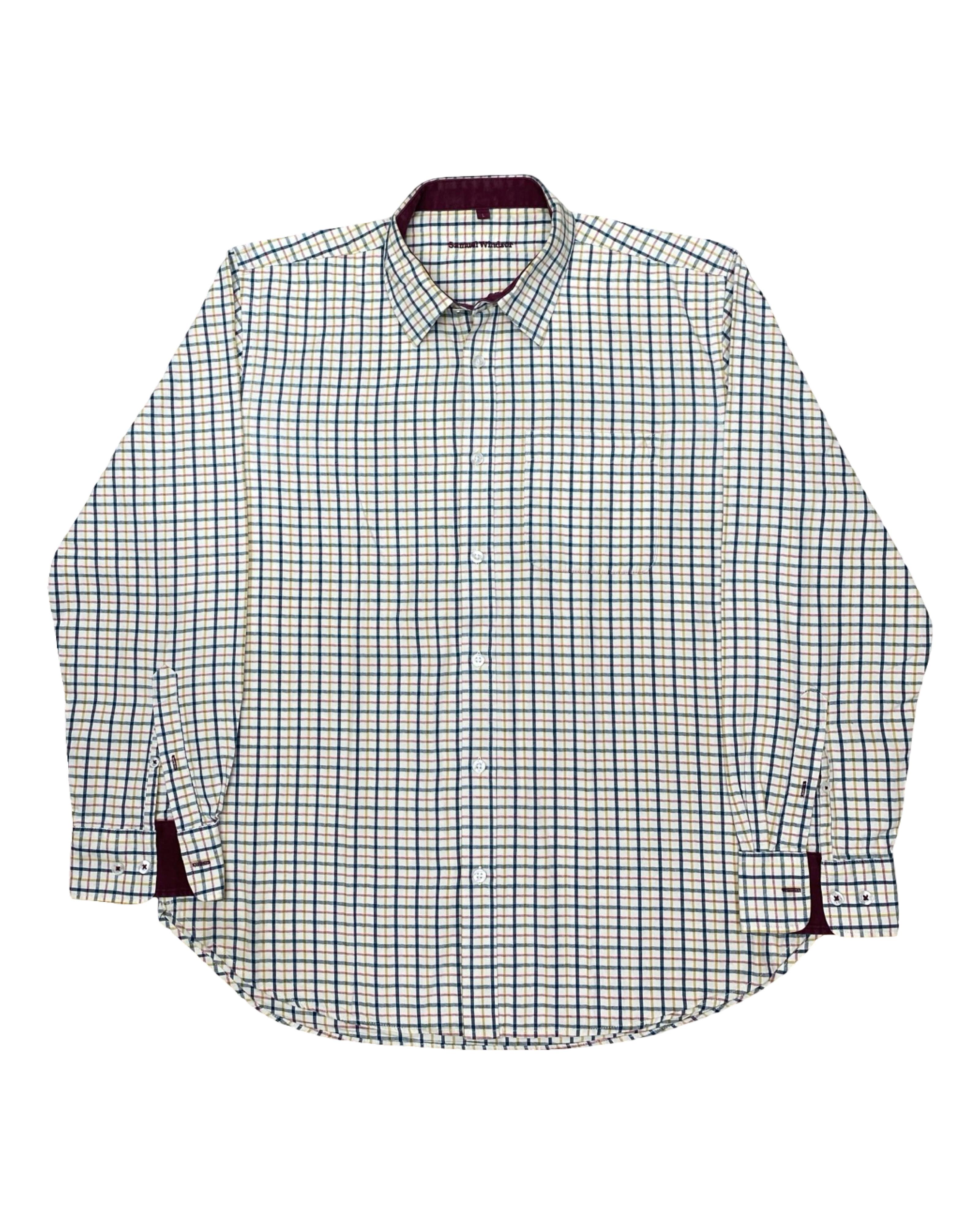 Samuel Windsor Multicolor Check Shirt | Size L | Chest 23”