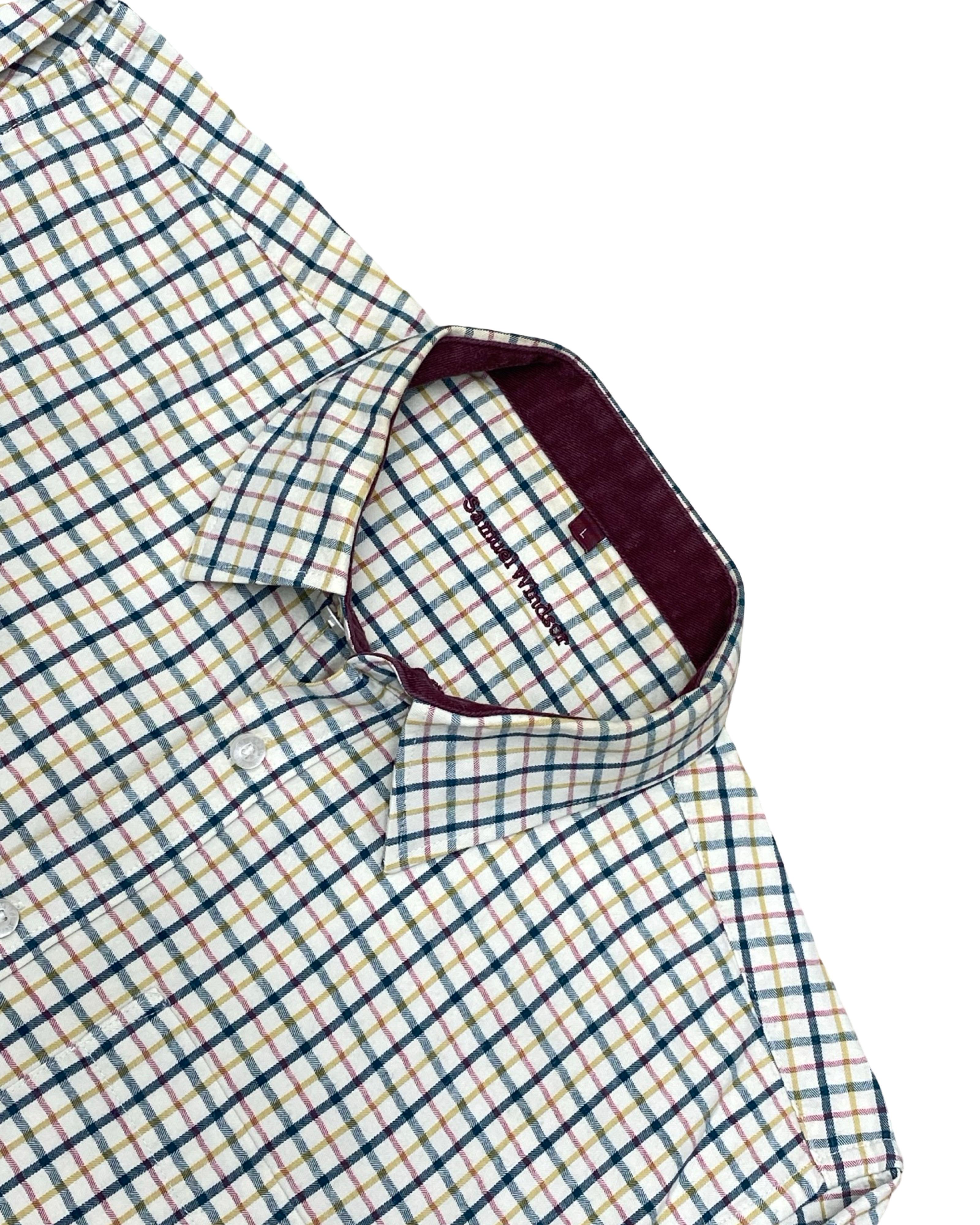Samuel Windsor Multicolor Check Shirt | Size L | Chest 23”