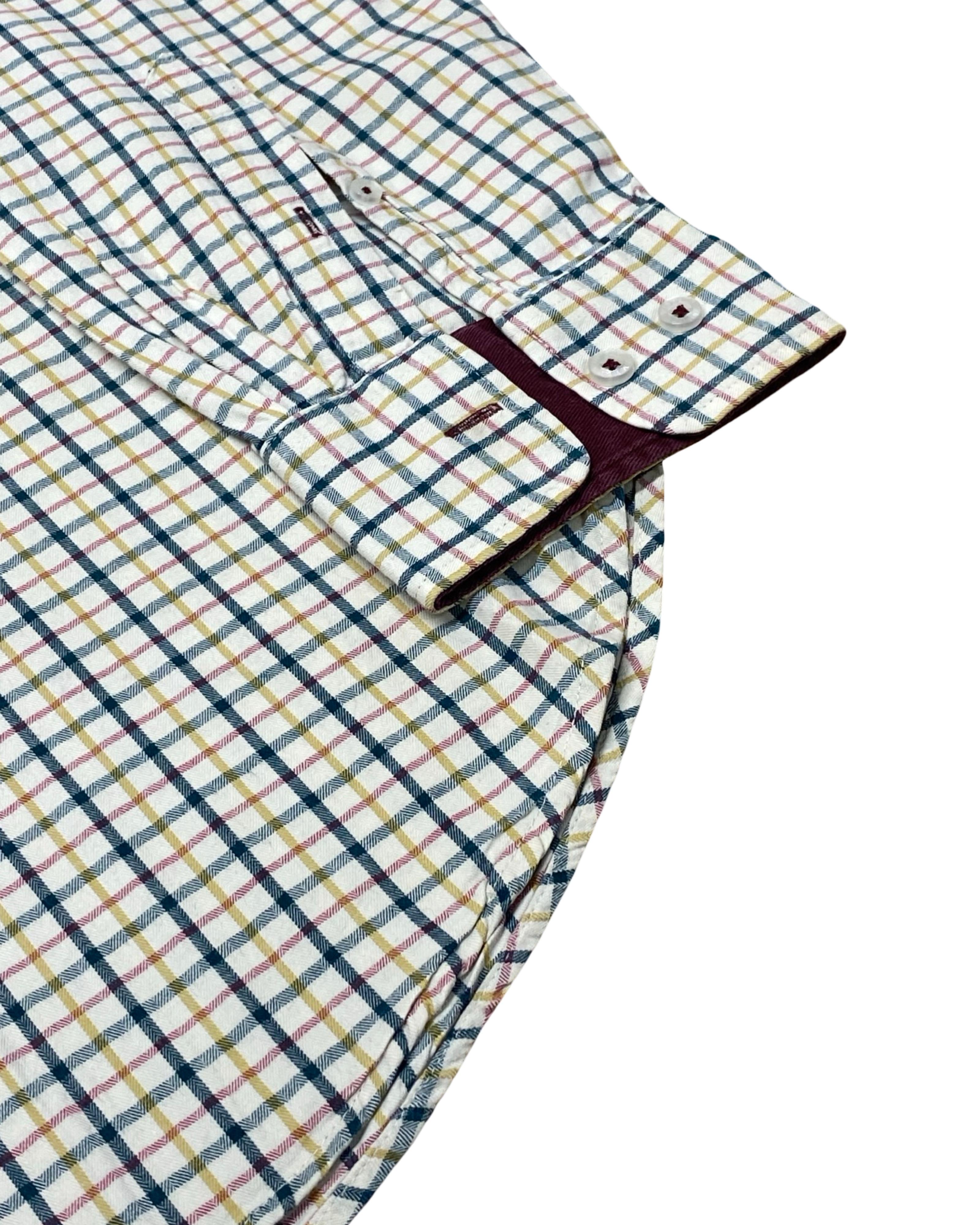 Samuel Windsor Multicolor Check Shirt | Size L | Chest 23”