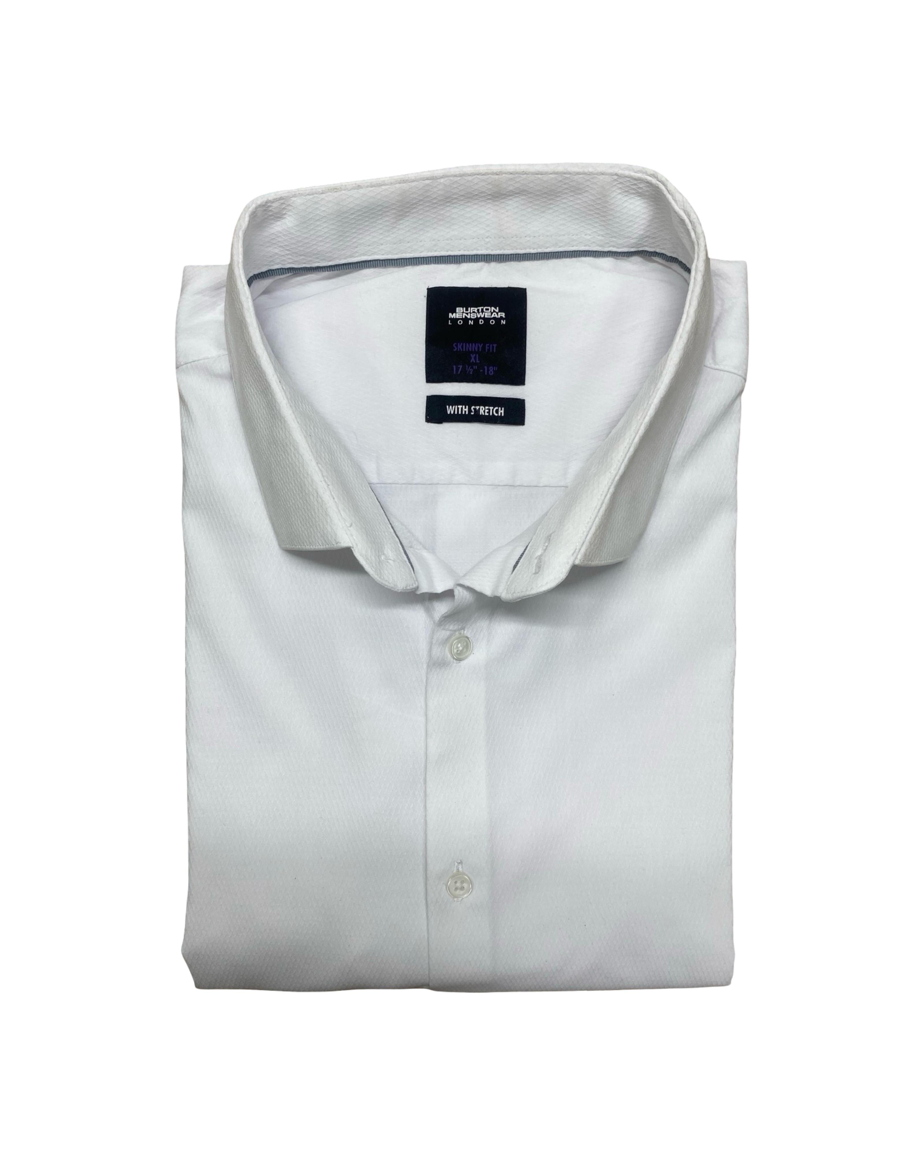 Burton White Formal Shirt | Large | Chest 23”