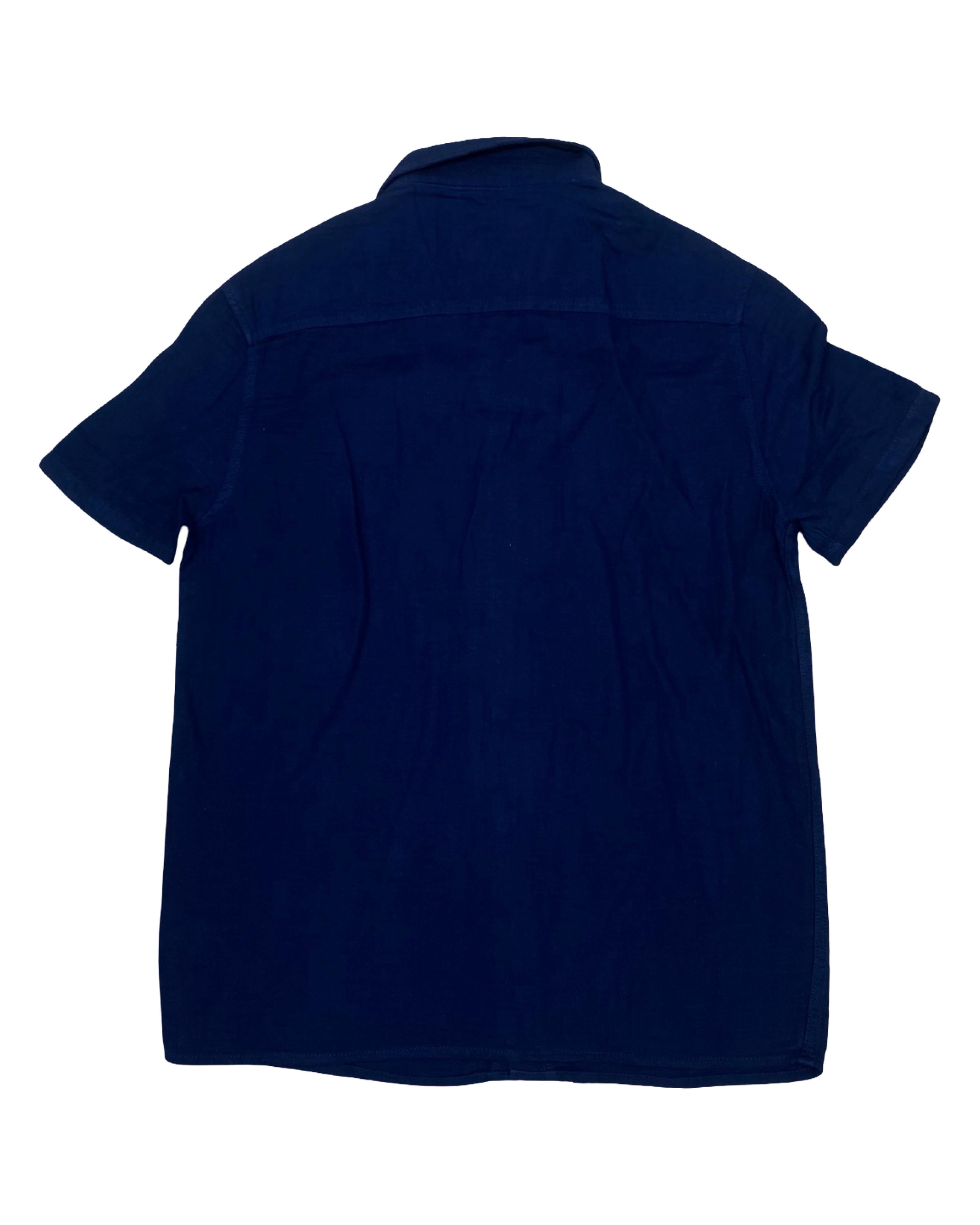 M&S Navy Linen Shirt | Medium | Chest 20.5”